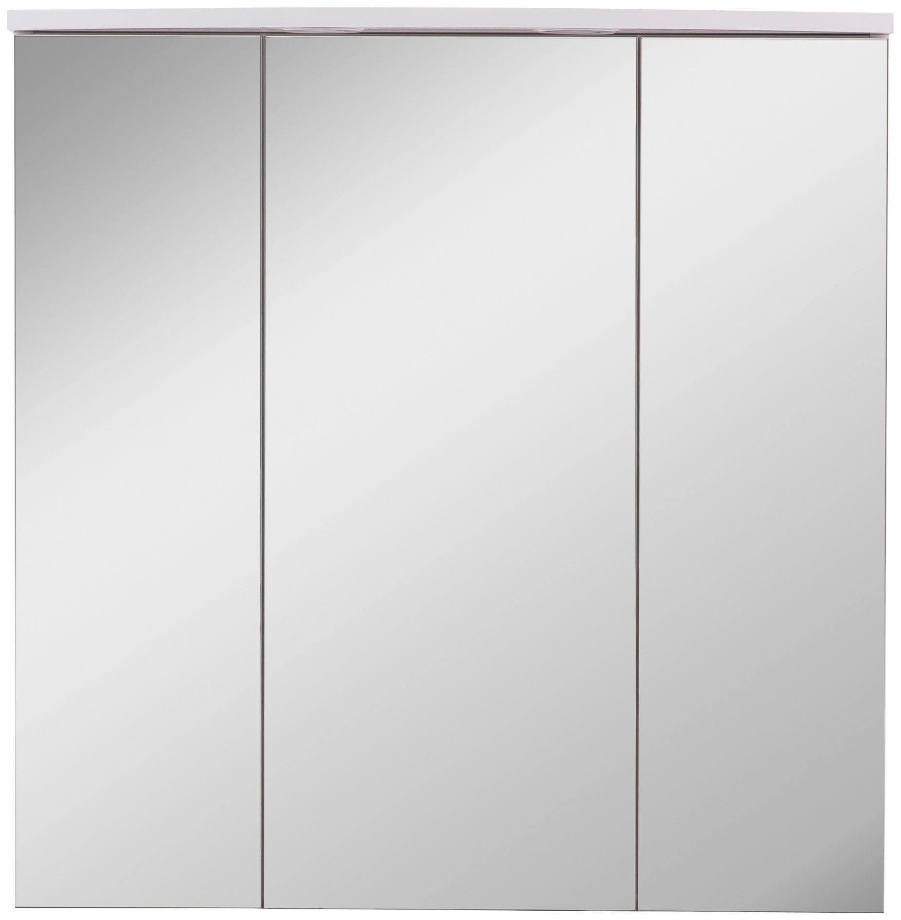 Schildmeyer Spiegelschrank »Verona«, Breite 70 cm, 3-türig, 2 LED-Einbaustrahler, Schalter-/Steckdosenbox