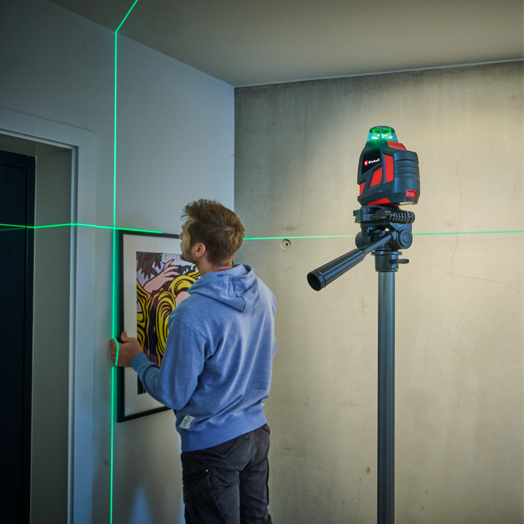 Einhell Adapter »Laser-Zubehör Tripod Laser Adapter 1/4"«, integrierte Wasserwaage