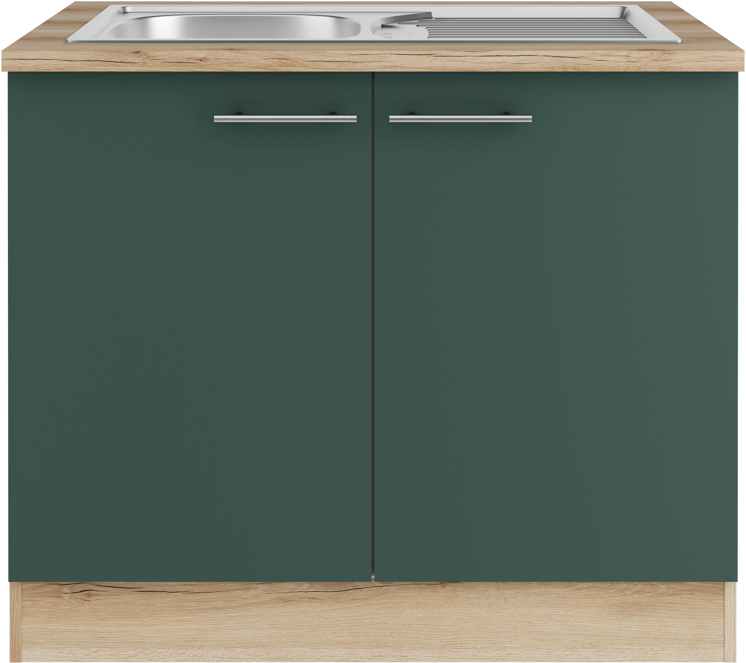 OPTIFIT Spülenschrank »Bella«, Breite 100 cm, mit Edelstahl-Einbauspüle