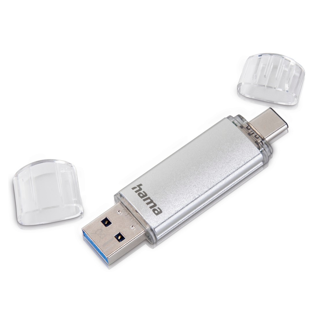 Hama USB-Stick »USB-Stick "C-Laeta", Type-C USB 3.1/USB 3.0, 16GB, 40 MB/s, Silber«, (Lesegeschwindigkeit 40 MB/s)