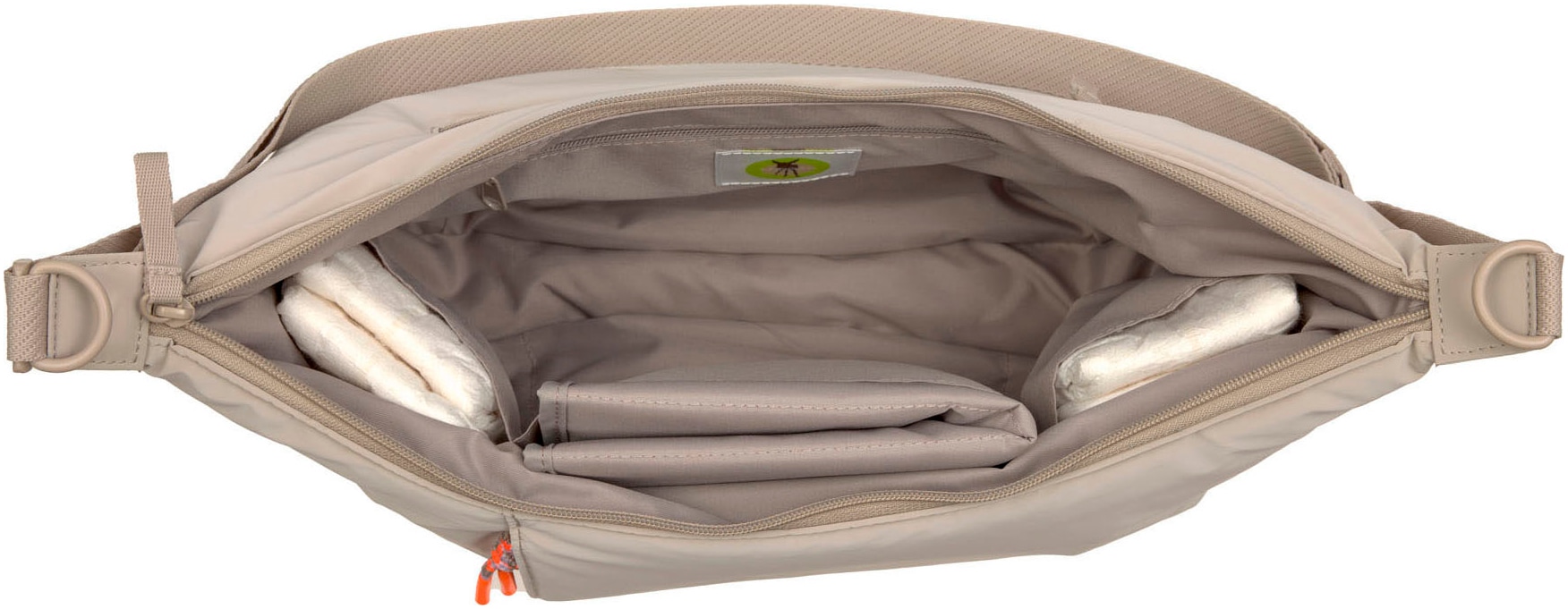 LÄSSIG Wickeltasche »Green Label, Lunua Bum Bag, beige«, mit Wickelauflage