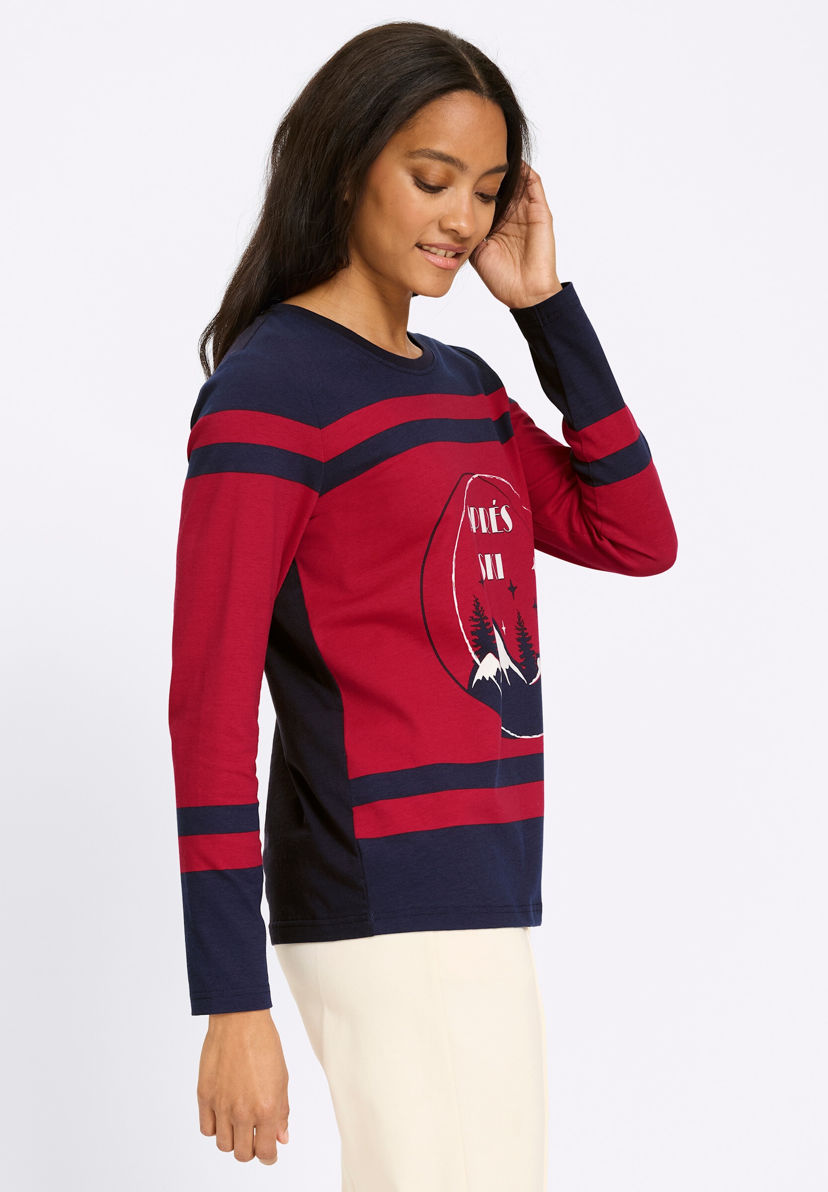 heine T-Shirt »Shirt Langarmshirt mit Print-Motiv«