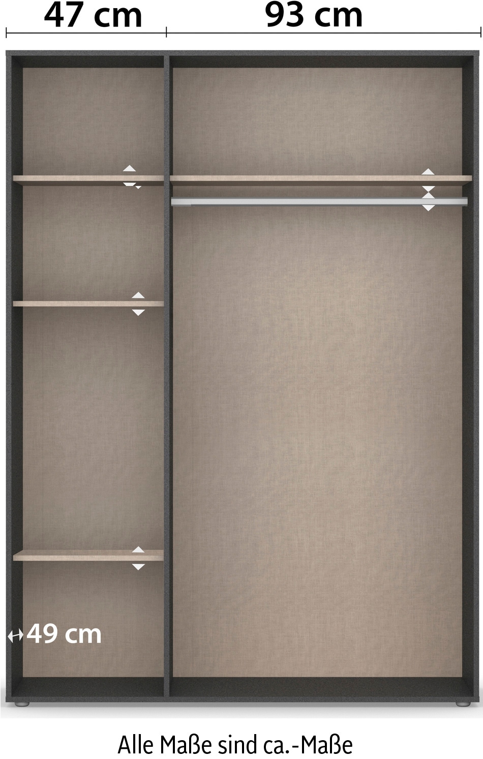 rauch Kleiderschrank »VOYAGER Otto´s Choice Garderobe Wäscheschrank TOPSELLER Schlafzimmer«, (in 3 verschiedenen Ausstattungen BASIC/CLASSIC/PREMIUM), Schrank mit modernen Griffen in viel Stauraum MADE IN GERMANY