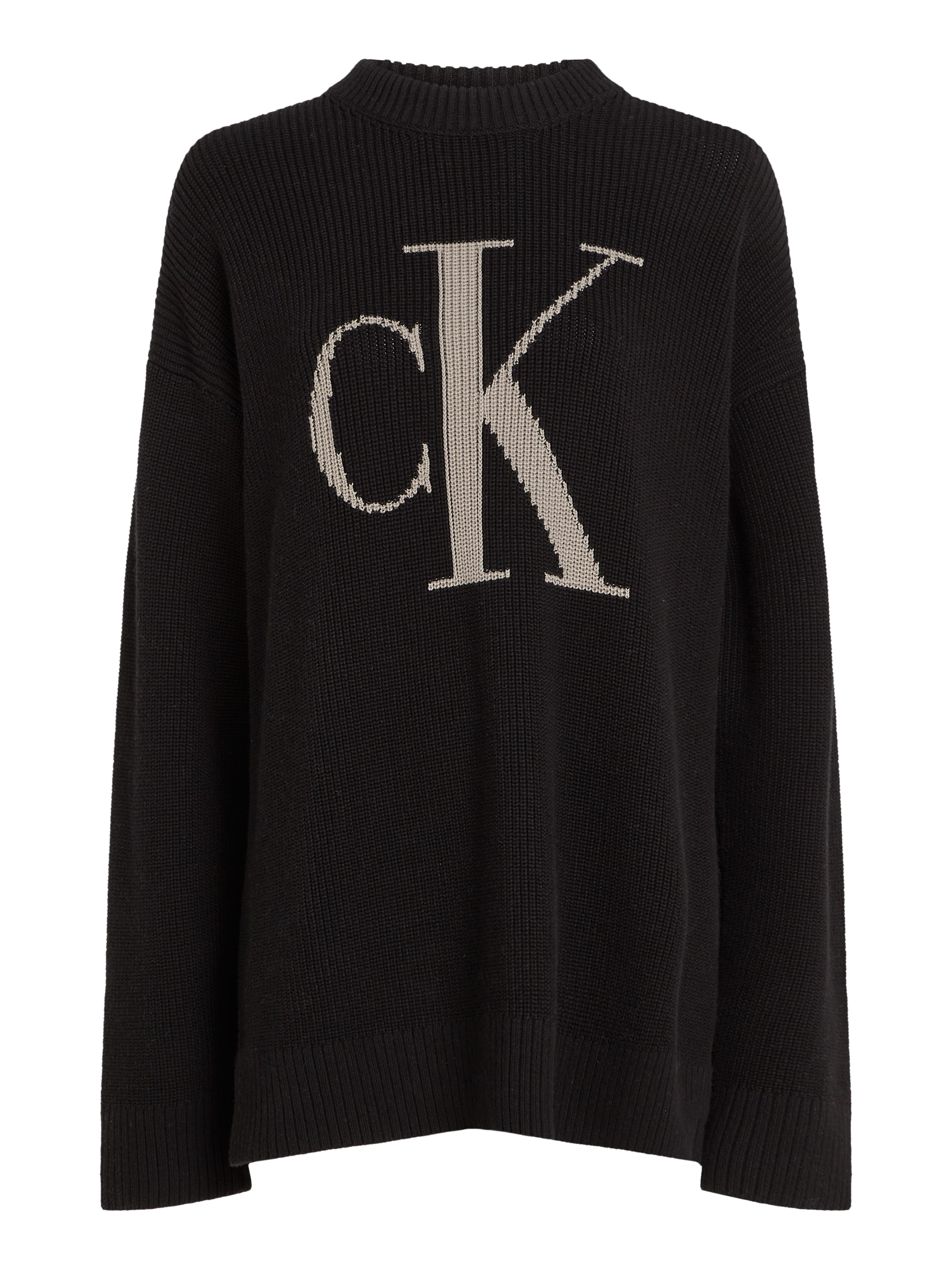 Calvin Klein Jeans Strickpullover »CK INTARSIA HIGH NECK SWEATER«, mit Logostickerei