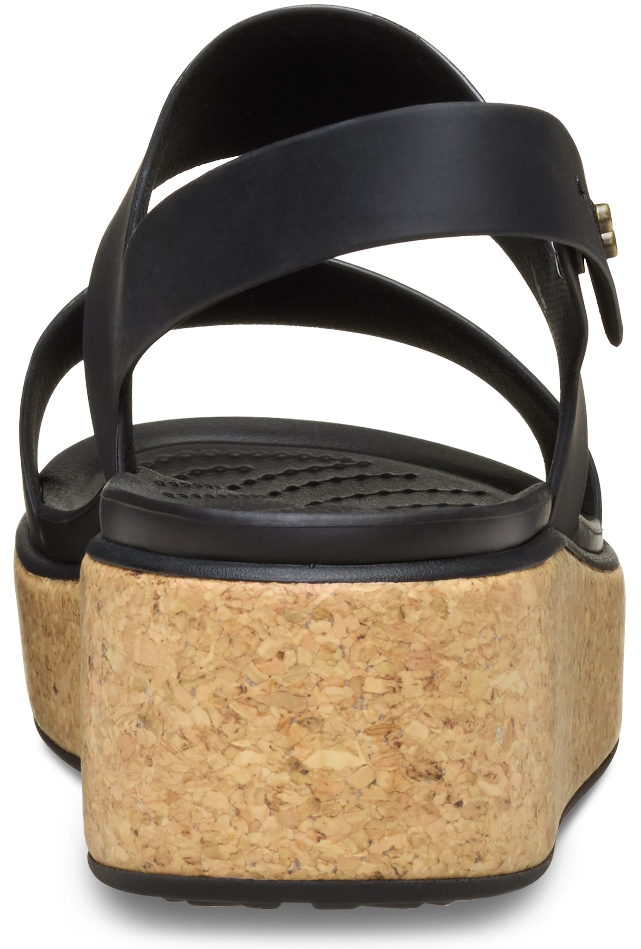 Crocs Keilsandalette »Brooklyn Cork Low Wedge«, Plateausandale, Sommerschuh mit Korkplateau