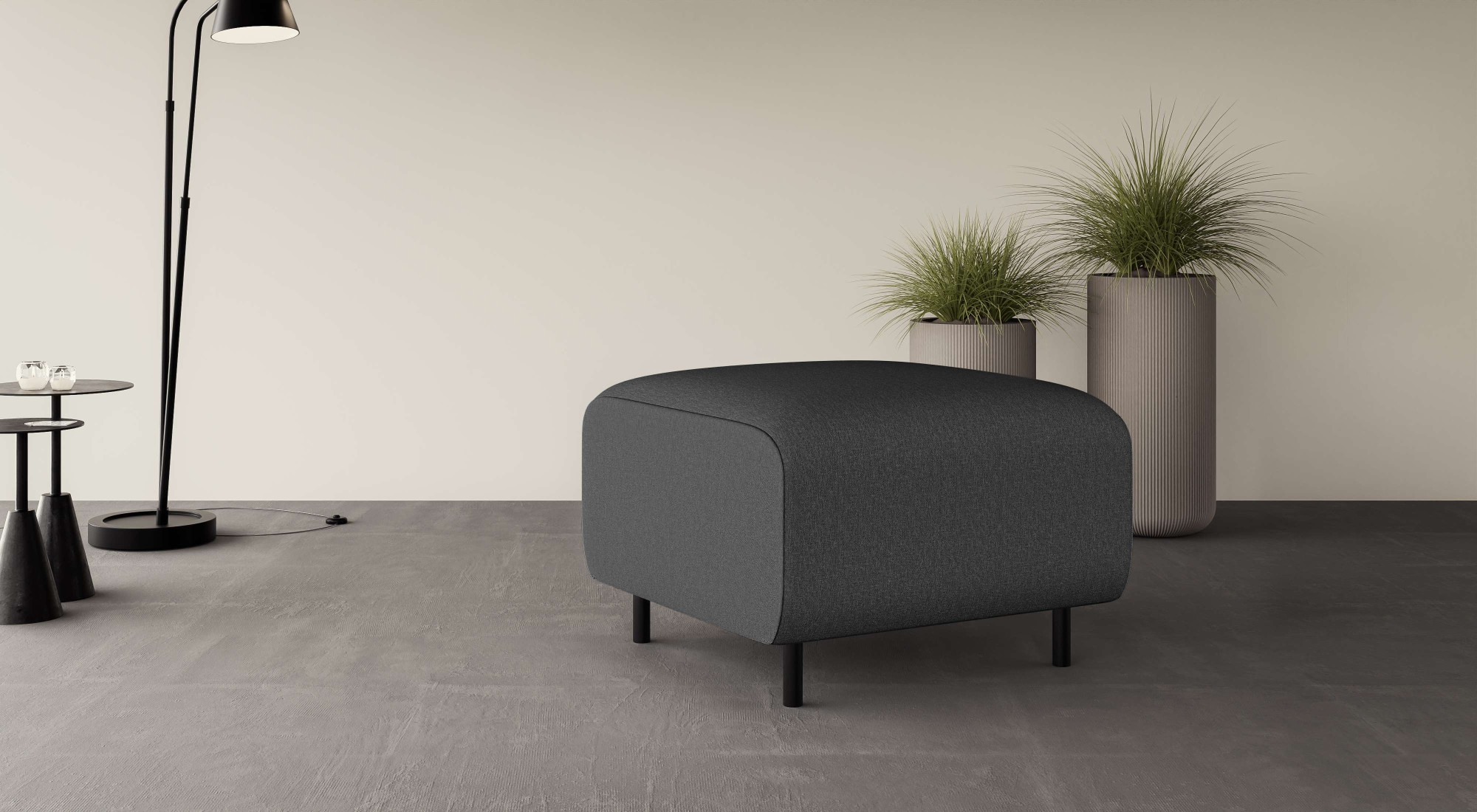 Home affaire Polsterhocker »ARROS klein mit Wellenunterfederung, Maße B/T/H: 70/70/46 cm« passend zur Serie, in hochwertiger Verarbeitung