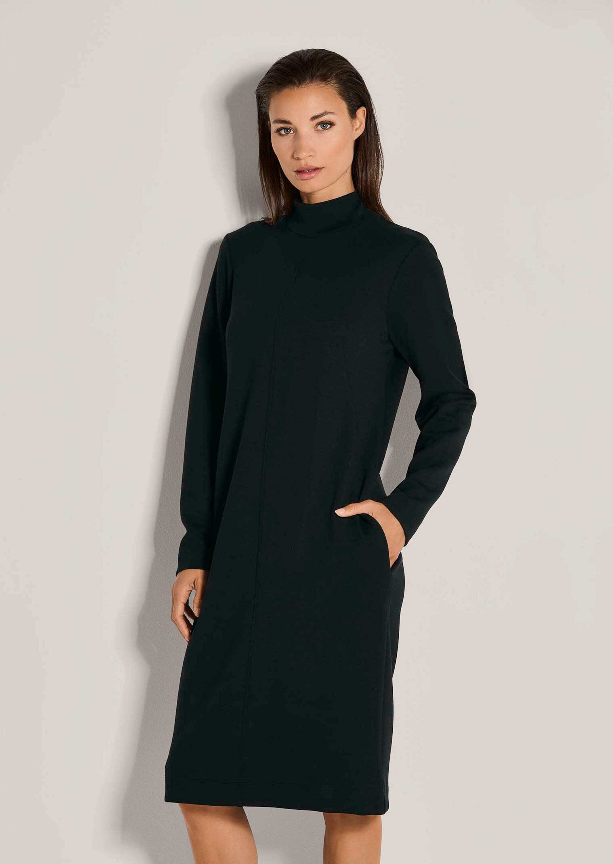 MADELEINE Sommerkleid »Jerseykleid Jersey-Kleid mit Stehkragen, Midilänge«