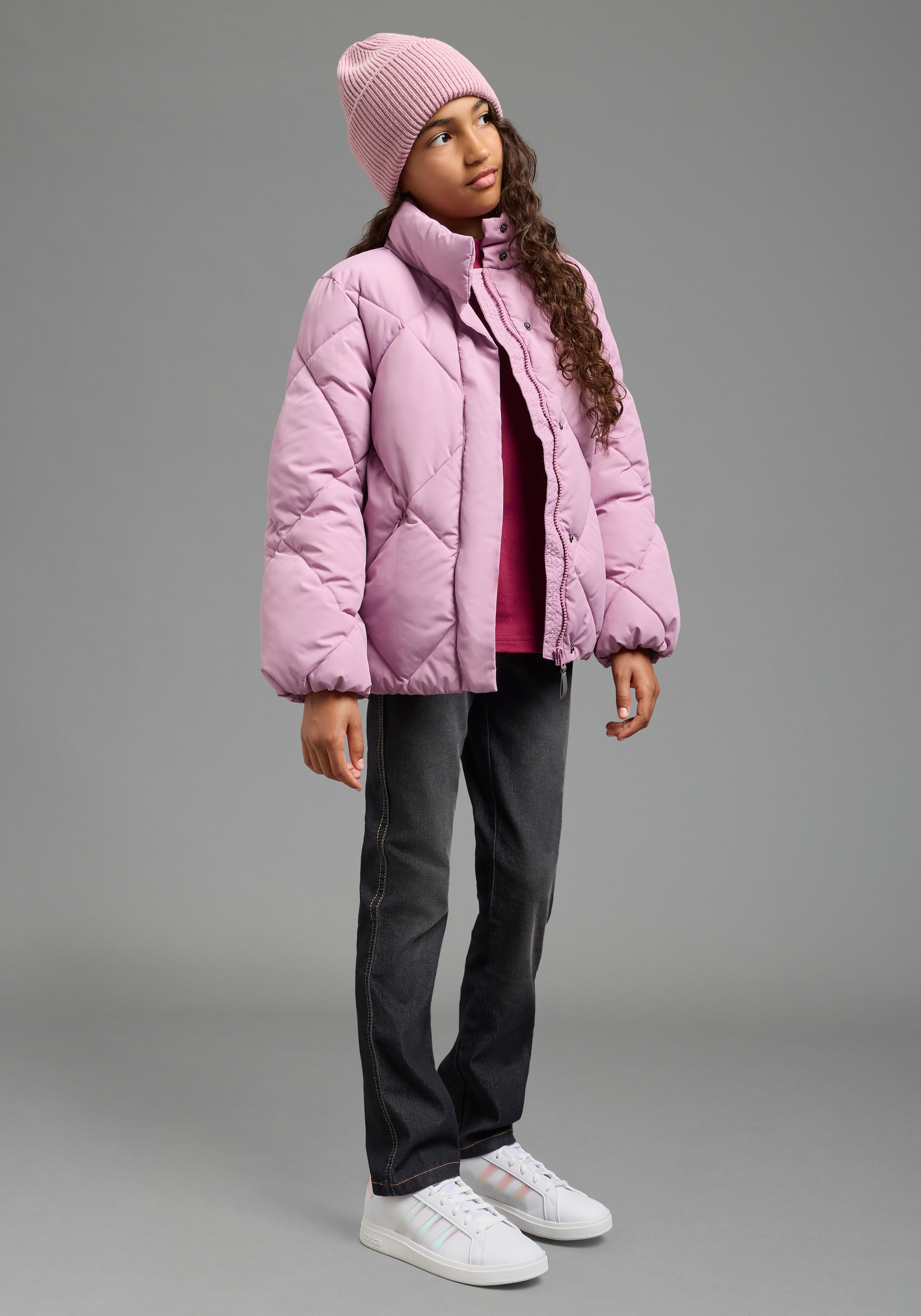 H.I.S Outdoorjacke »Winter-Steppjacke mit Herzreflektor von H.I.S« Warme Jacke mit modischer Steppung, mit reflektierenden Details