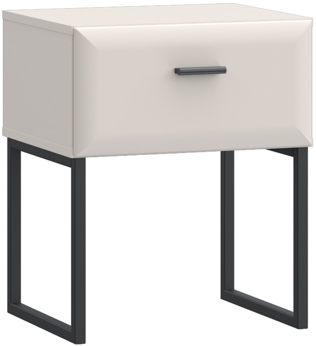 FORTE Nachtkommode »Akihisa mit Schubkasten und Metallfüßen« B/H/T 45,2/54,6/38 cm, Metallfüße, Schubkasten