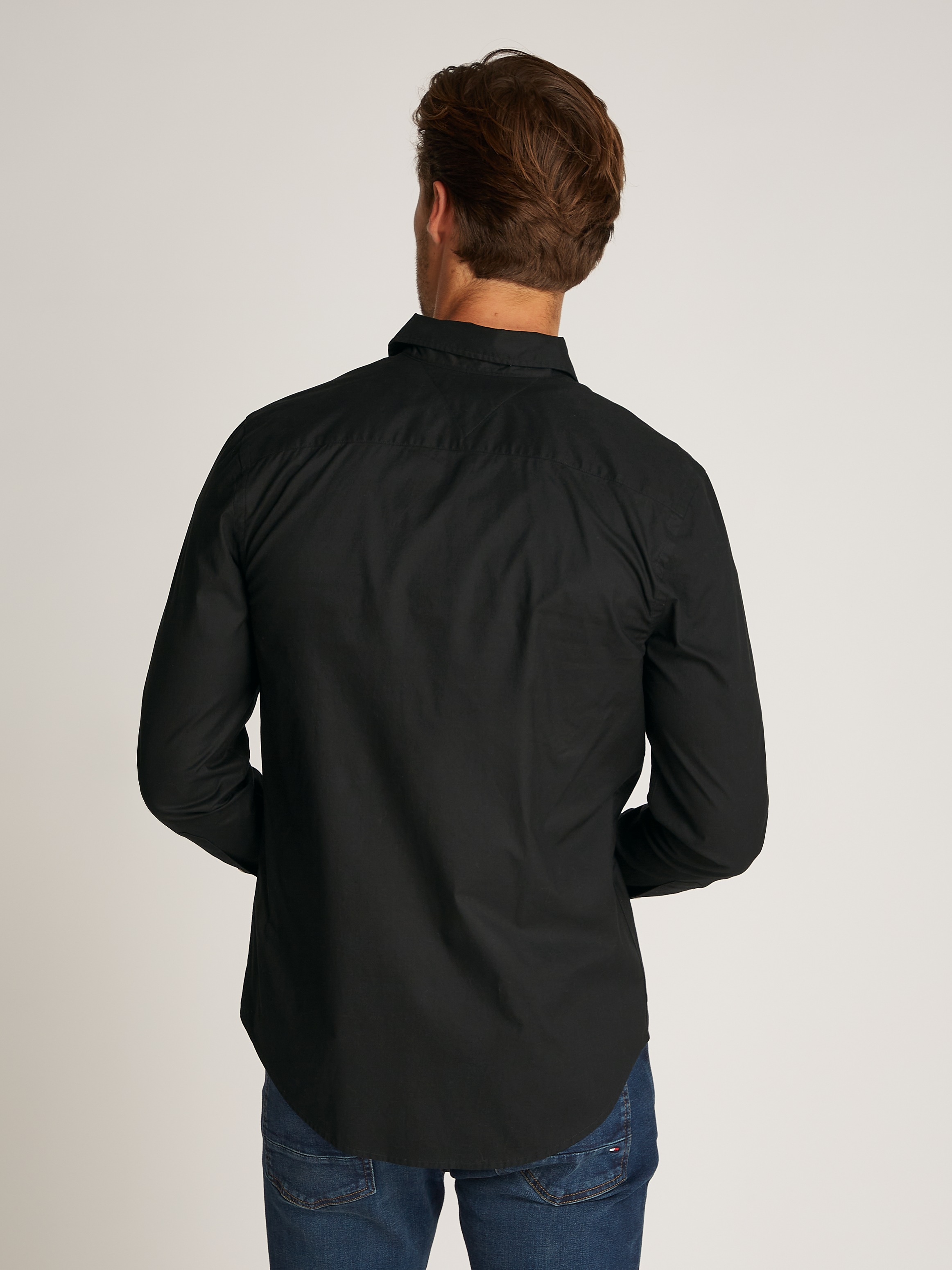 Tommy Hilfiger Businesshemd »FLEX POPLIN KENT COLLAR SF SHIRT«, mit Logostickerei