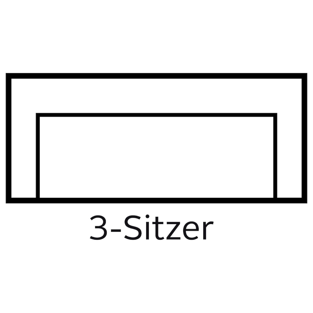 andas 3-Sitzer »Bille«, mit Naht im Rückenkissen und Eiche-Beinen, Design by Morten Georgsen