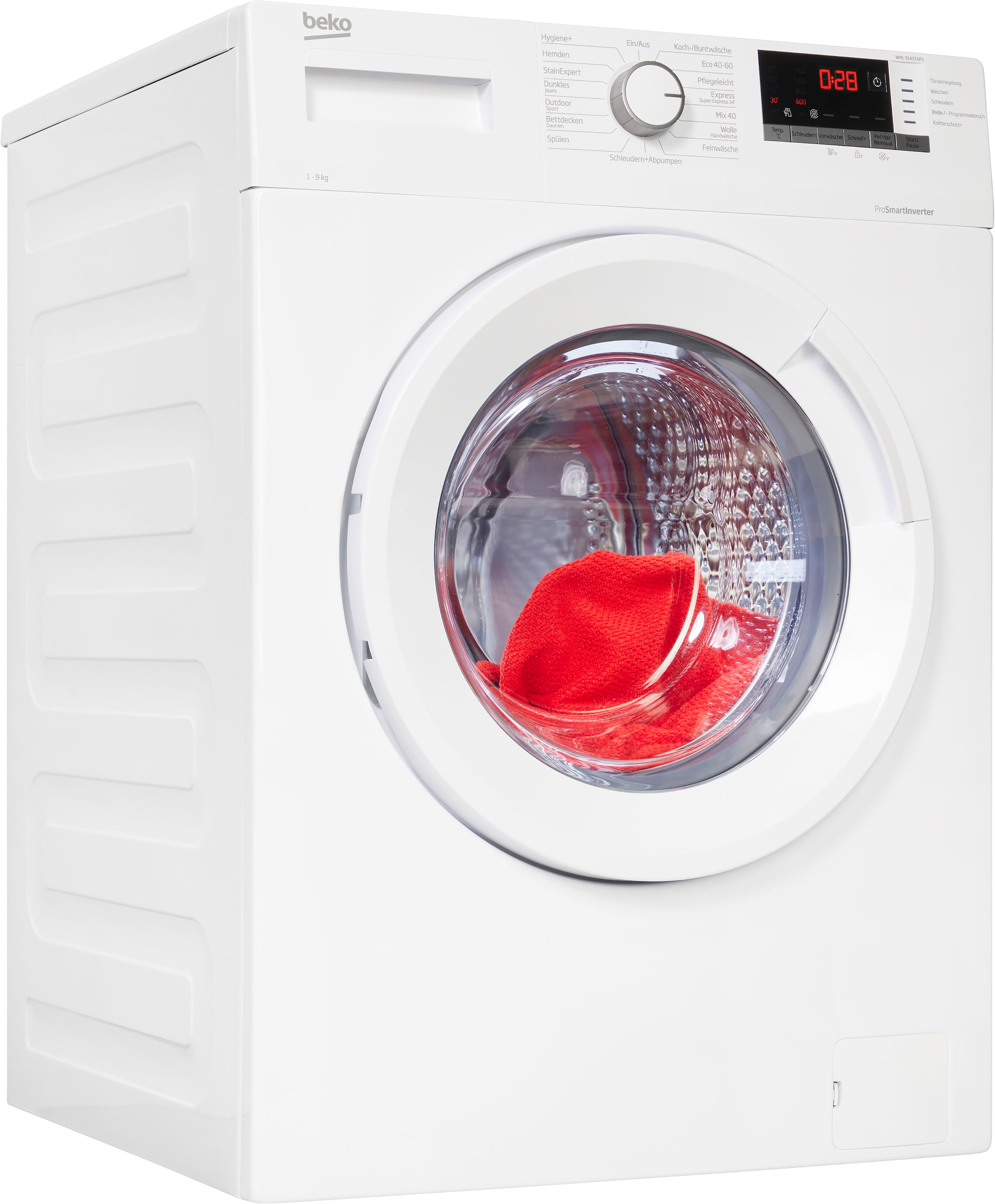 BEKO Waschmaschine »WML91433NP1«, WML91433NP1, 9 kg, Jahren mit XXL 3 Garantie 1400 U/min