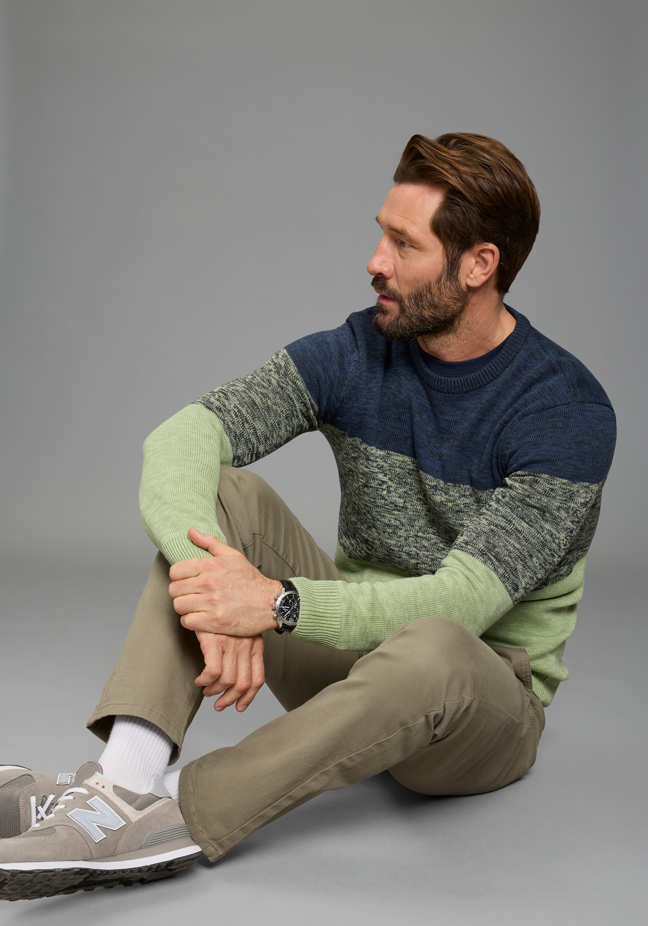 Man's World Rundhalspullover »Bis Größe 5 XL, in vielen  Farben!  Preis- Leistungsbestseller« mehrfarbig, bequeme Paßform