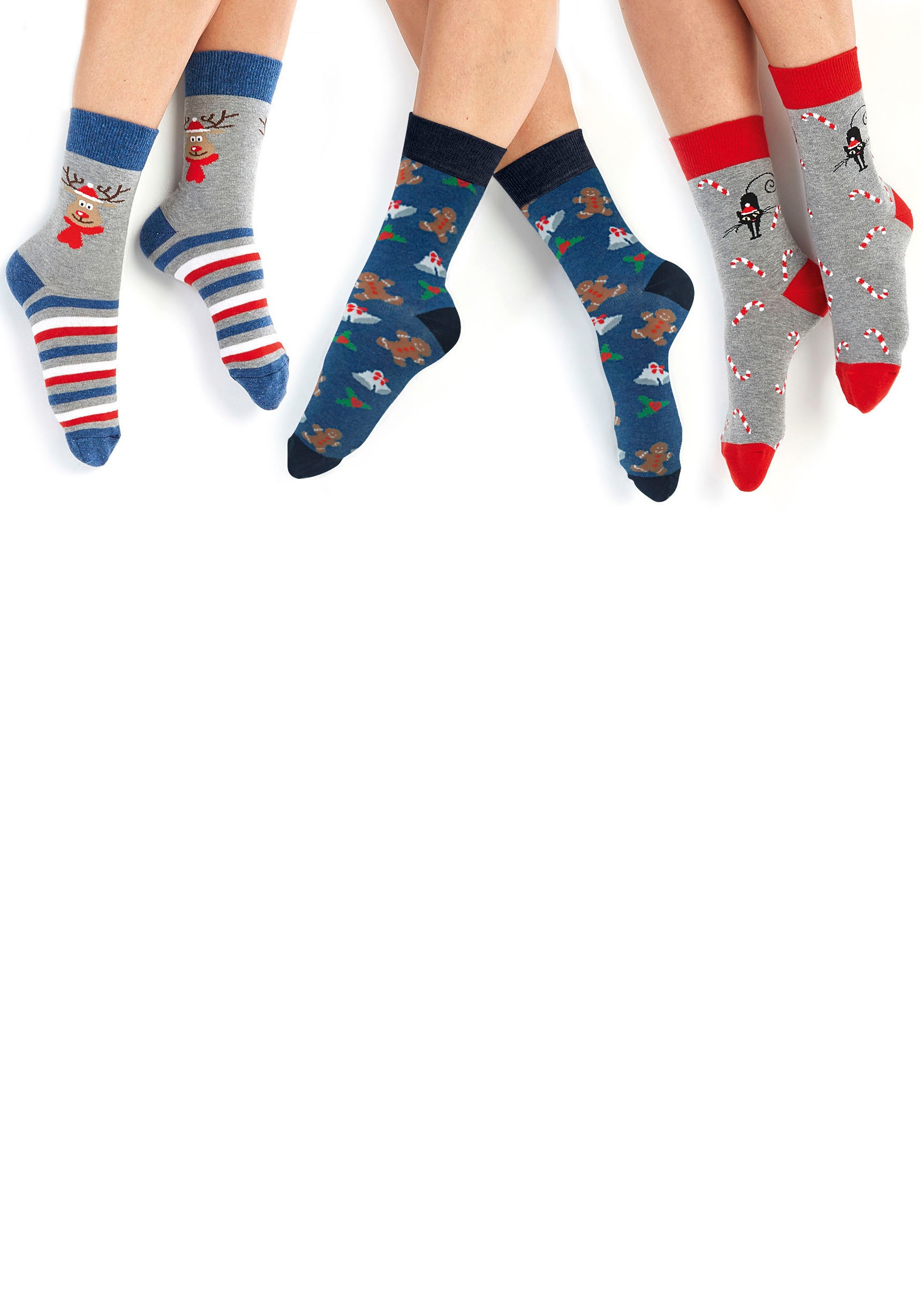 H.I.S Socken, (3 Paar), Weihnachts-Design mit kaufen online günstig