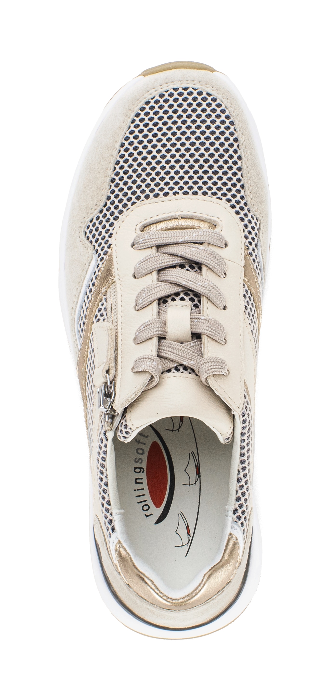 rollingsoft Keilsneaker  , Freizeitschuh, Halbschuh, Schnürschuh, Außenreißverschluss, G-Weite