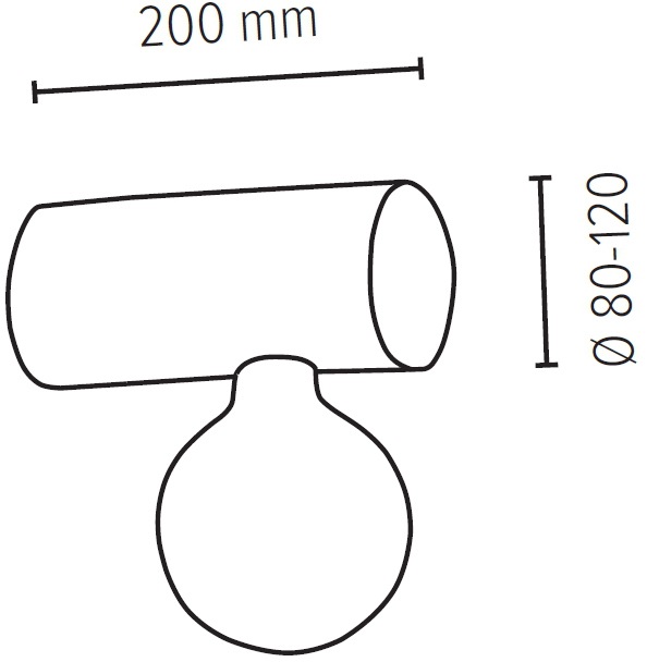 SPOT Light Wandleuchte »TRABO SIMPLE«, 1 flammig, Leuchtmittel E27 | Leuchtmittel wechselbar, Holzbalken aus massivem Kiefernholz Ø 8-12 cm