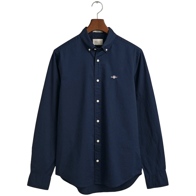 Gant Langarmhemd »Popline Hemd Slim Fit«, mit klassischer Logostickerei auf  der Brust bei ♕