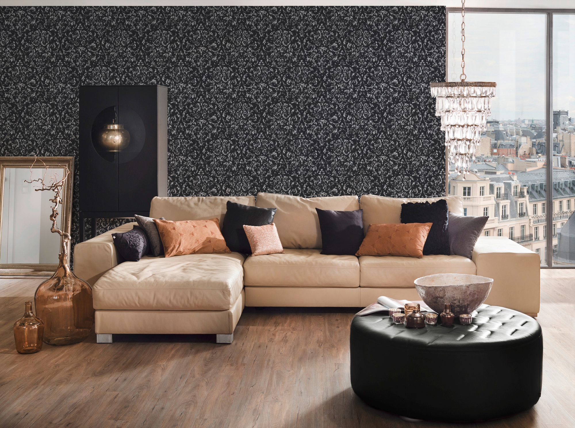 Architects Paper Textiltapete »Metallic Silk«, Barock-matt-glänzend, Ornament Tapete Barock