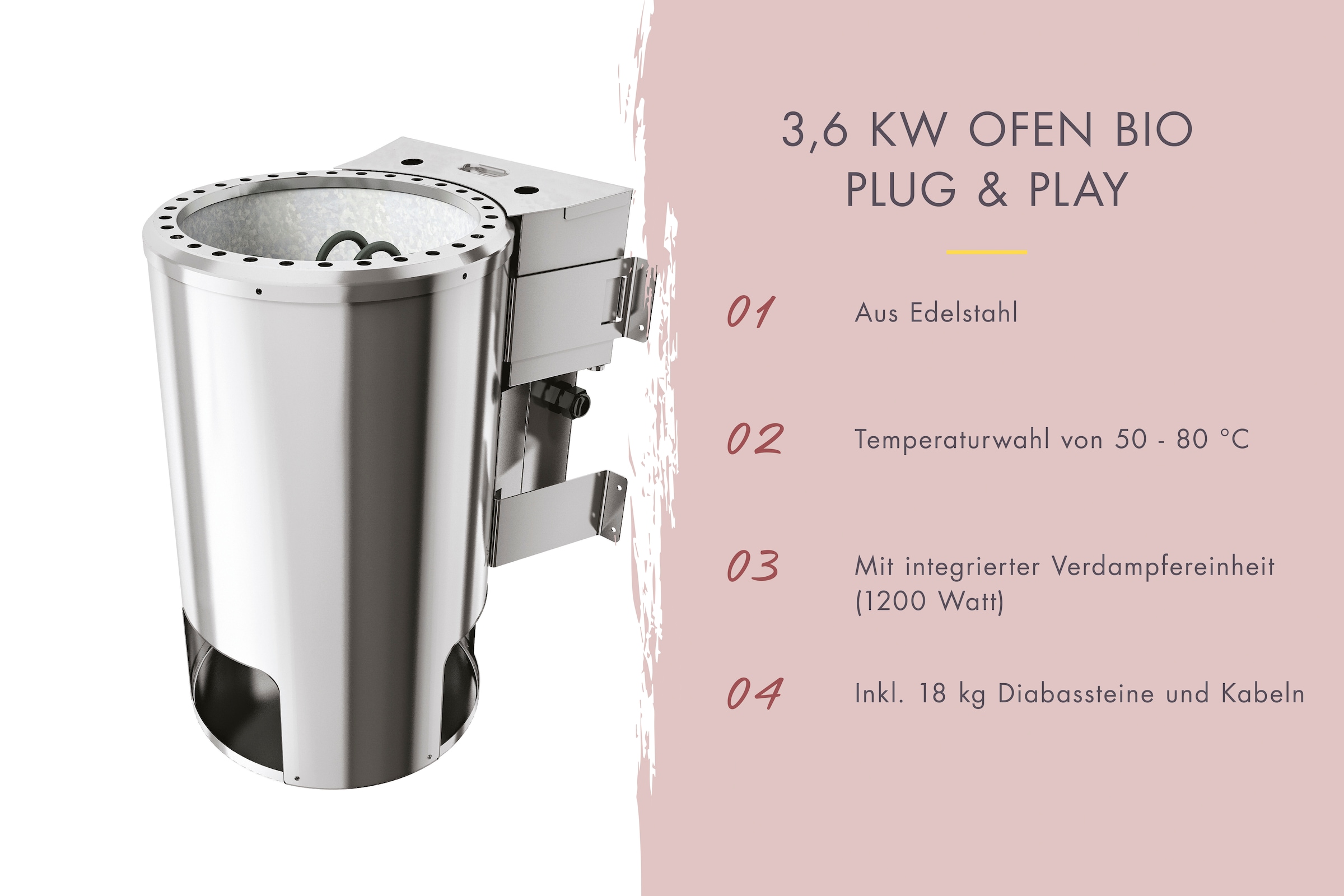 Karibu Sauna »Vivi 1« Set, 