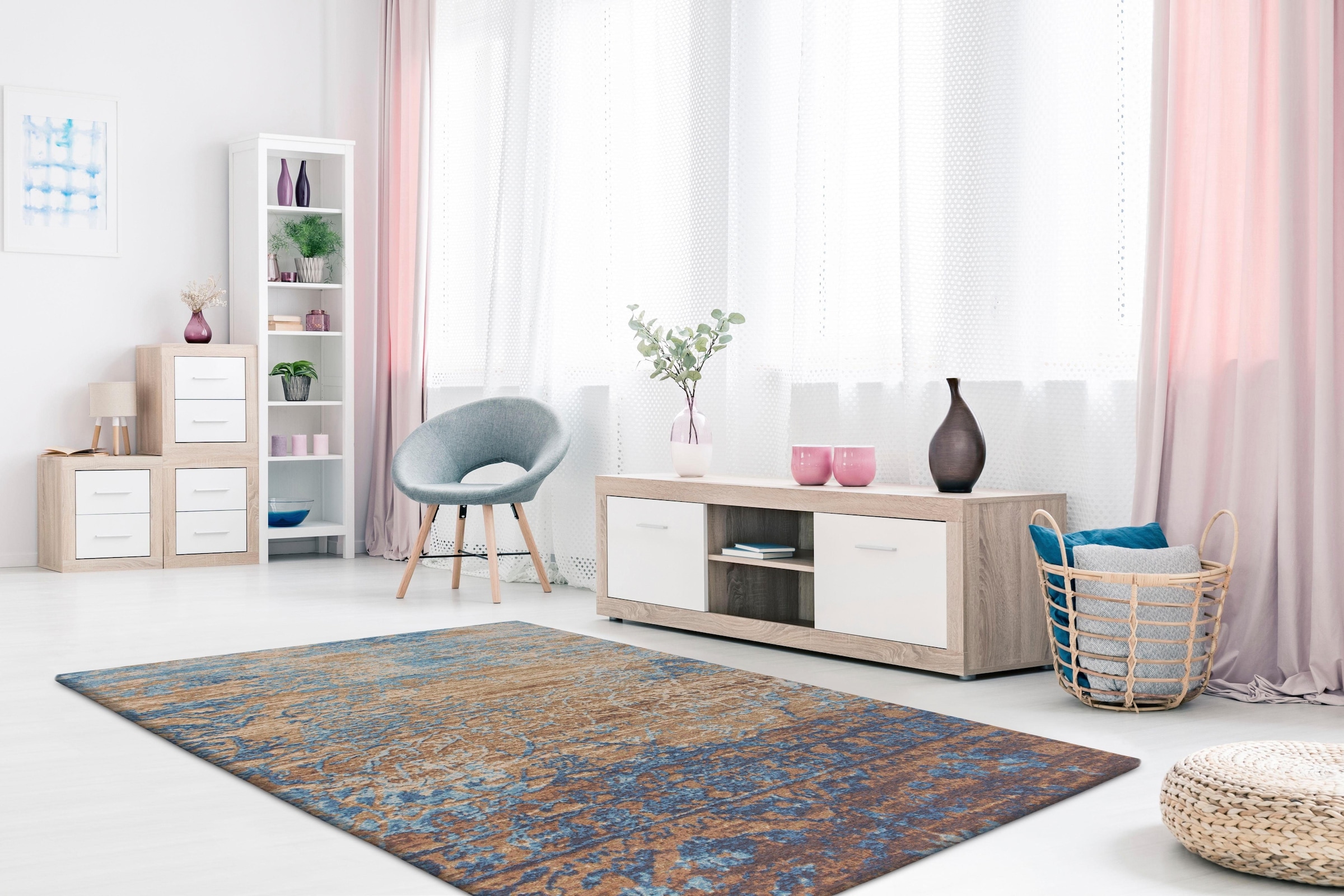 calo-deluxe Teppich »Ophir 987« rechteckig 8 mm Höhe Kurzflor, Wohnzimmer