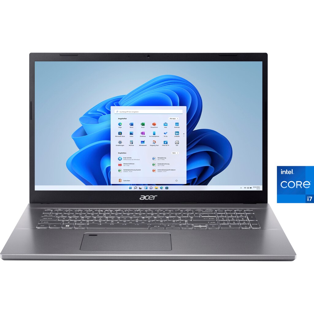 Acer Notebook »A517-53G-78VR«, 43,94 cm, / 17,3 Zoll, Intel, Core i7, GeForce RTX 2050, 1000 GB SSD