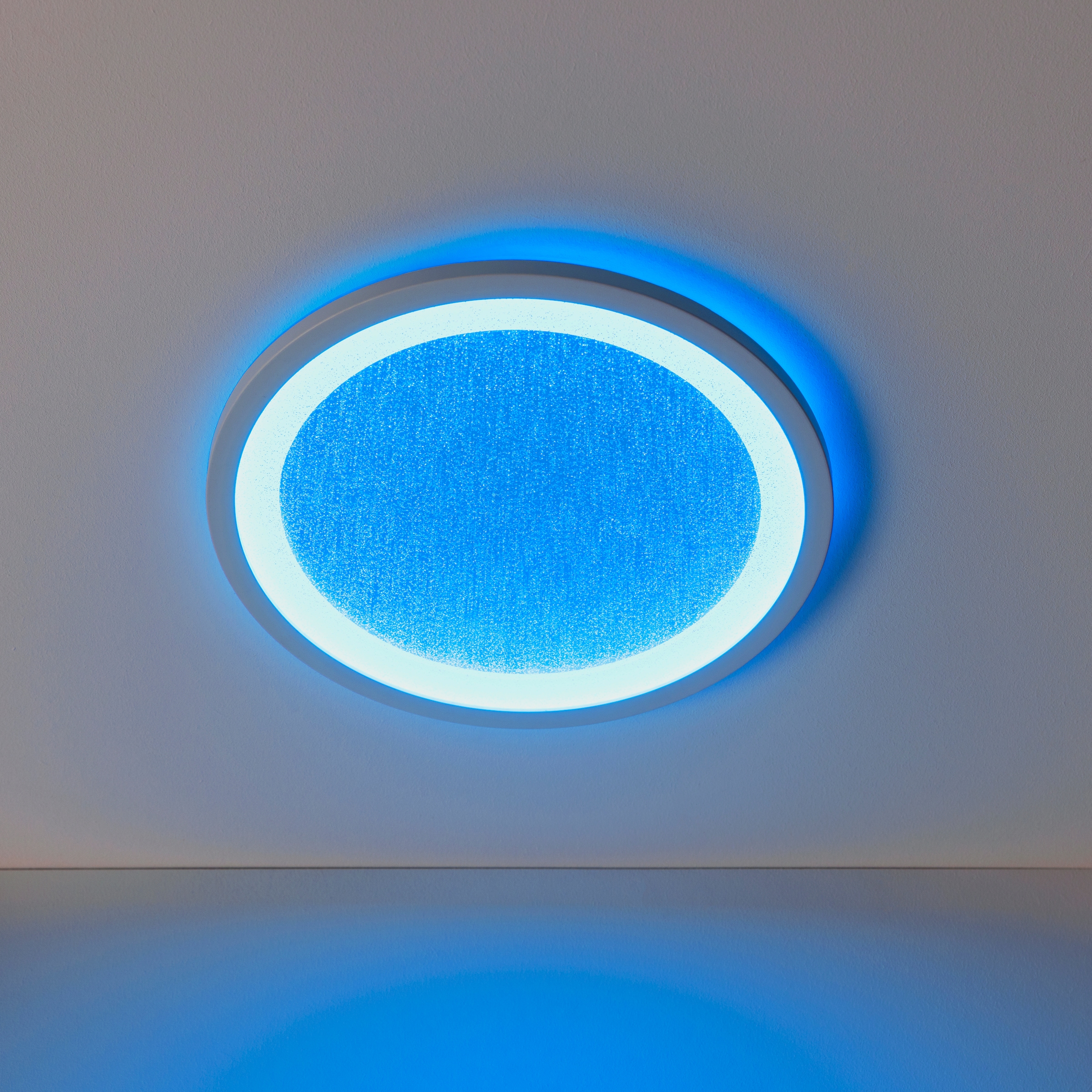 BreLight LED Deckenleuchte »Tanida« 1 Stk. RGB | warmweiß - kaltweiß LED-Deckenlampe, Glitzereffekt, RGB, dimmbar, 2200lm, 3000-6500K, weiß