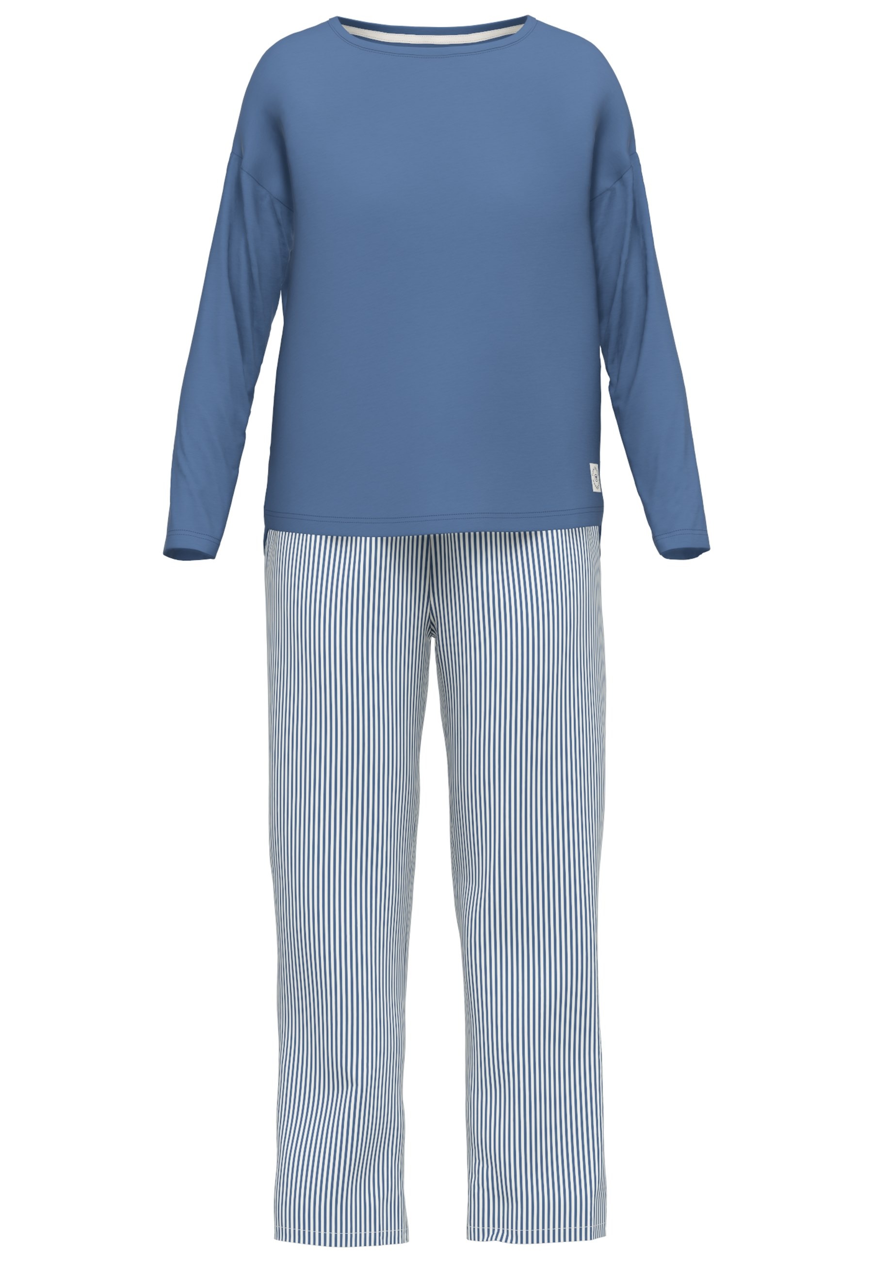 TOM TAILOR Pyjama »Positivism« 2 tlg. Streifendesign, Langarm, Rundhalsausschnitt, lange Hose, Baumwollmix