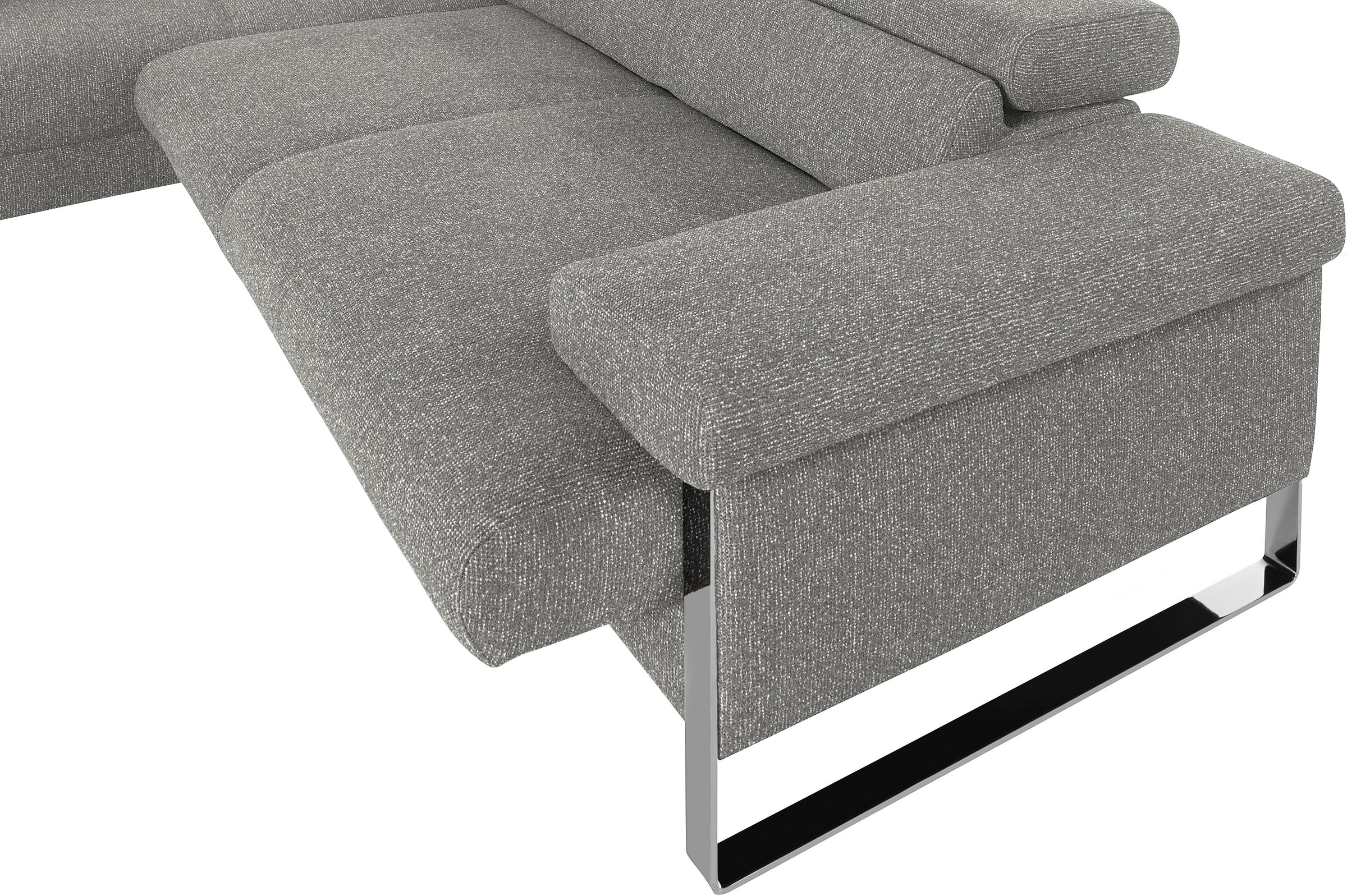 W.SCHILLIG Ecksofa »finn, toller Sitzkomfort, L-Form, hochwertige Verarbeitungsdetails«, German Design Award 2016, Fußgestell Chrom glänzend, Breite 281 cm