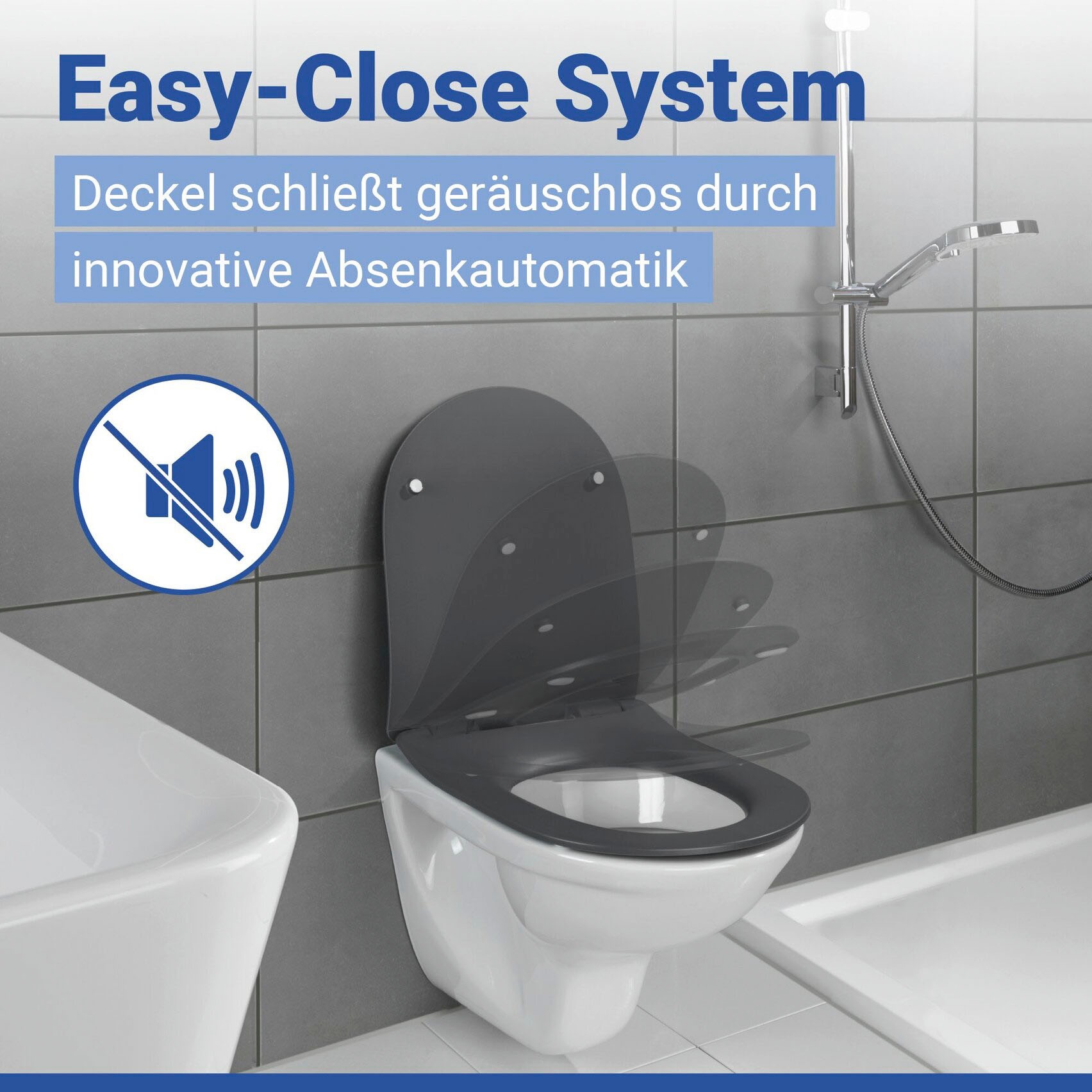 WENKO WC-Sitz »Sedilo matt Schwarz« 1 Stk. tlg. aus Duroplast, mit Absenkautomatik