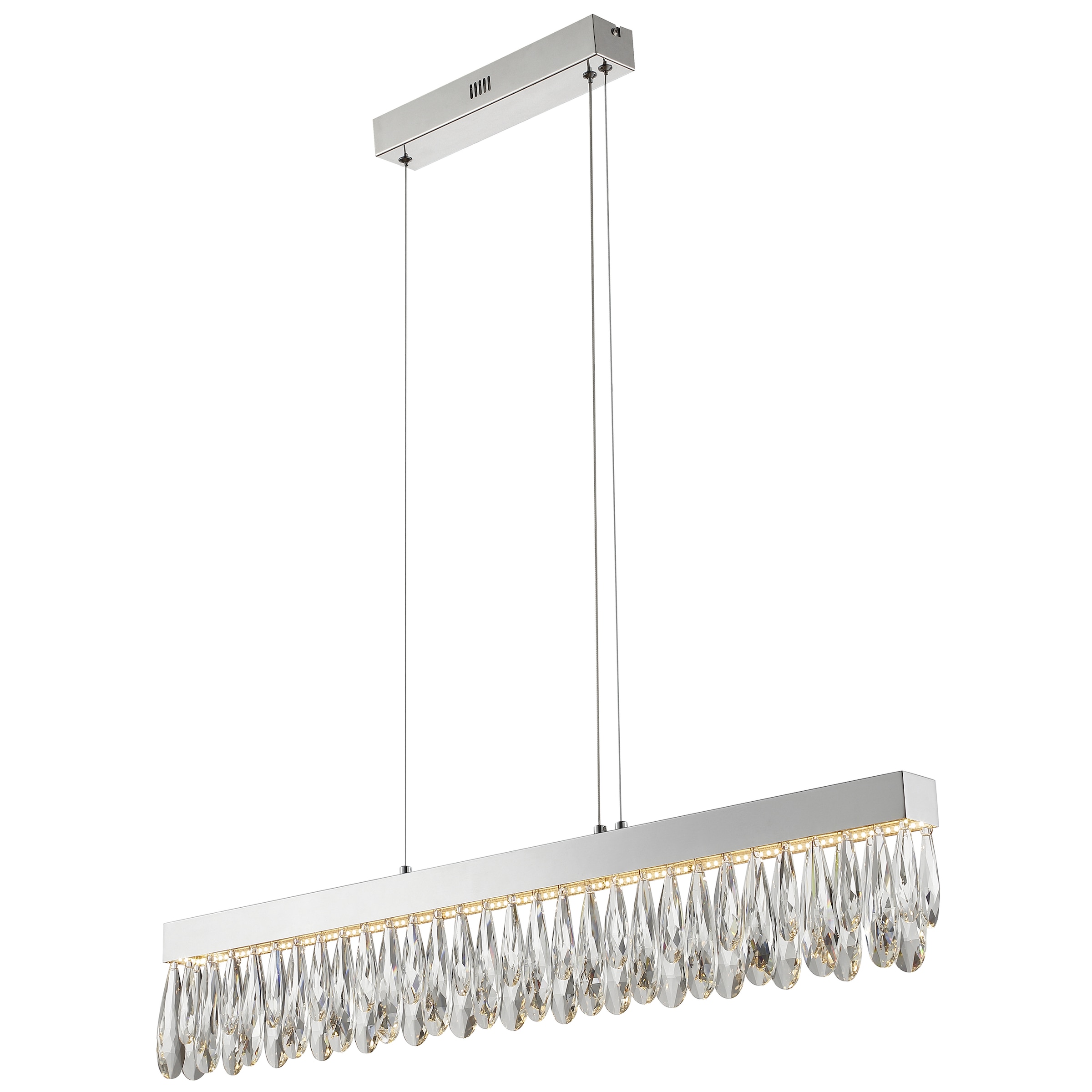 lumiCouture LED Pendelleuchte »Celestia« LED-Modul 1 Stk. Warmweiß L. 100 x H. 150 cm, 3300 lm, 2700 K, K9- Kristalle