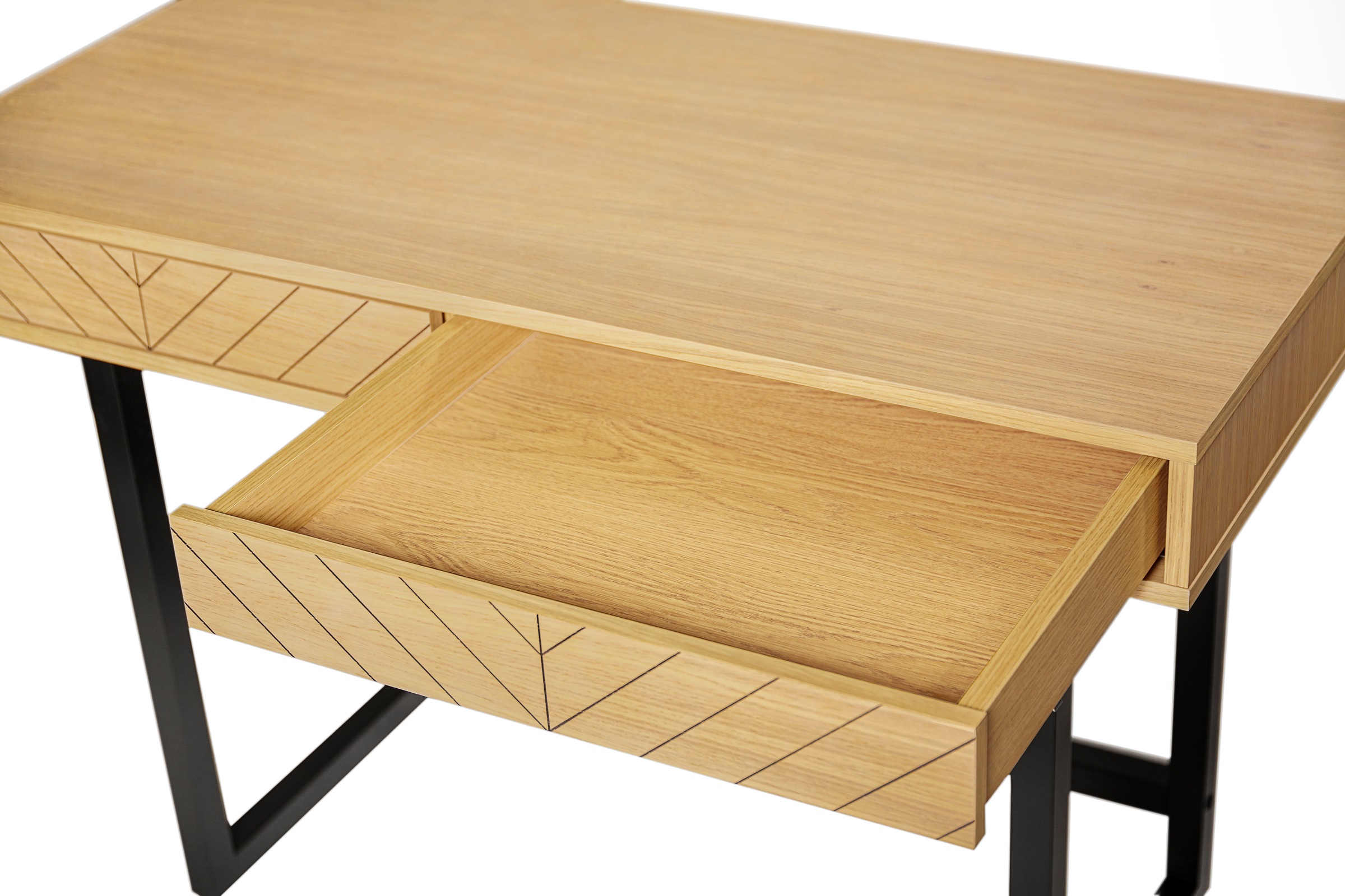 Woodman Schreibtisch »Camden«, skandinavisches Design, praktisch ausziehbar mit Push-to-Open-Funktion