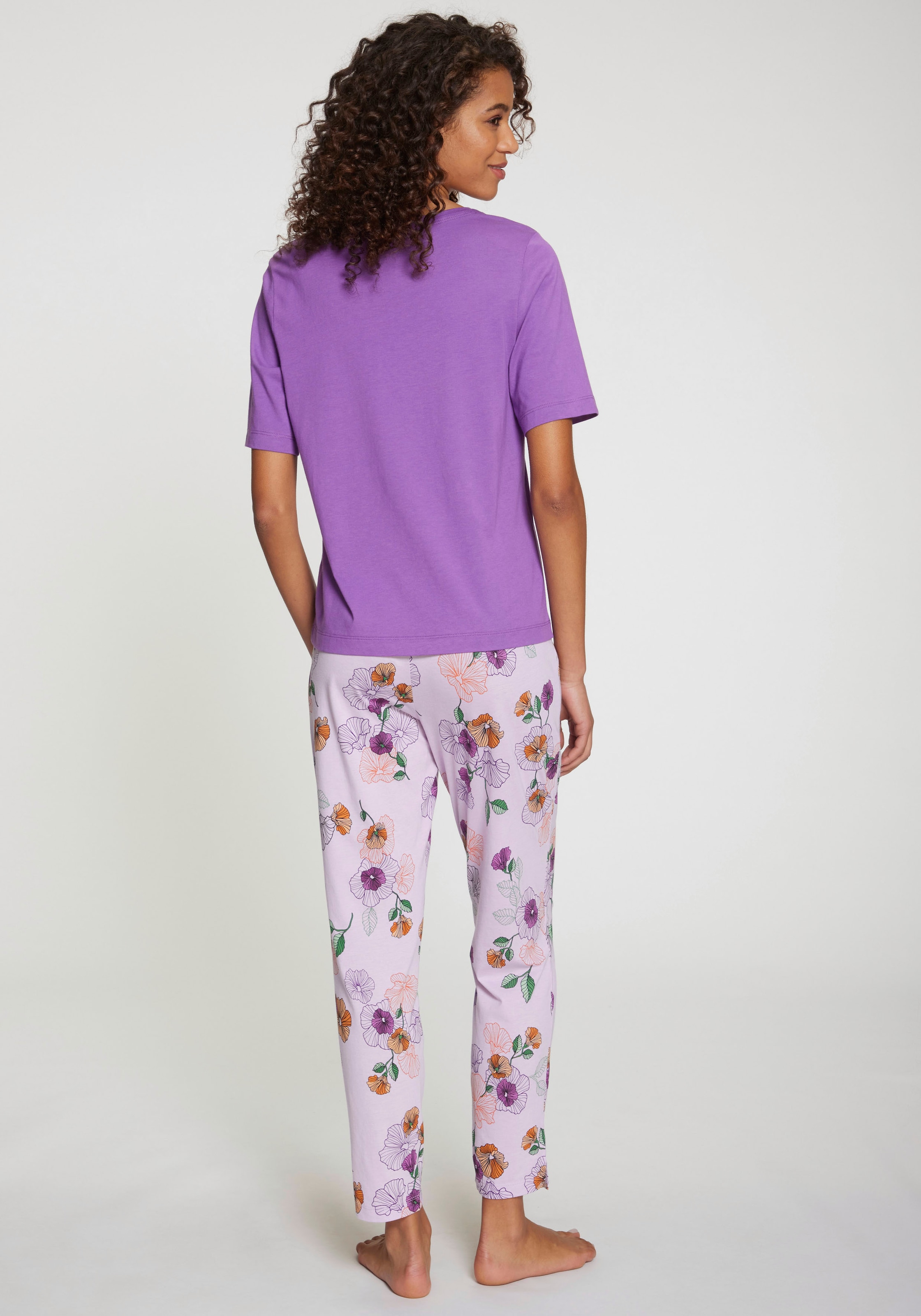 Vivance Dreams Pyjama 2-teilig, 2 tlg. mit Blumen-Druck