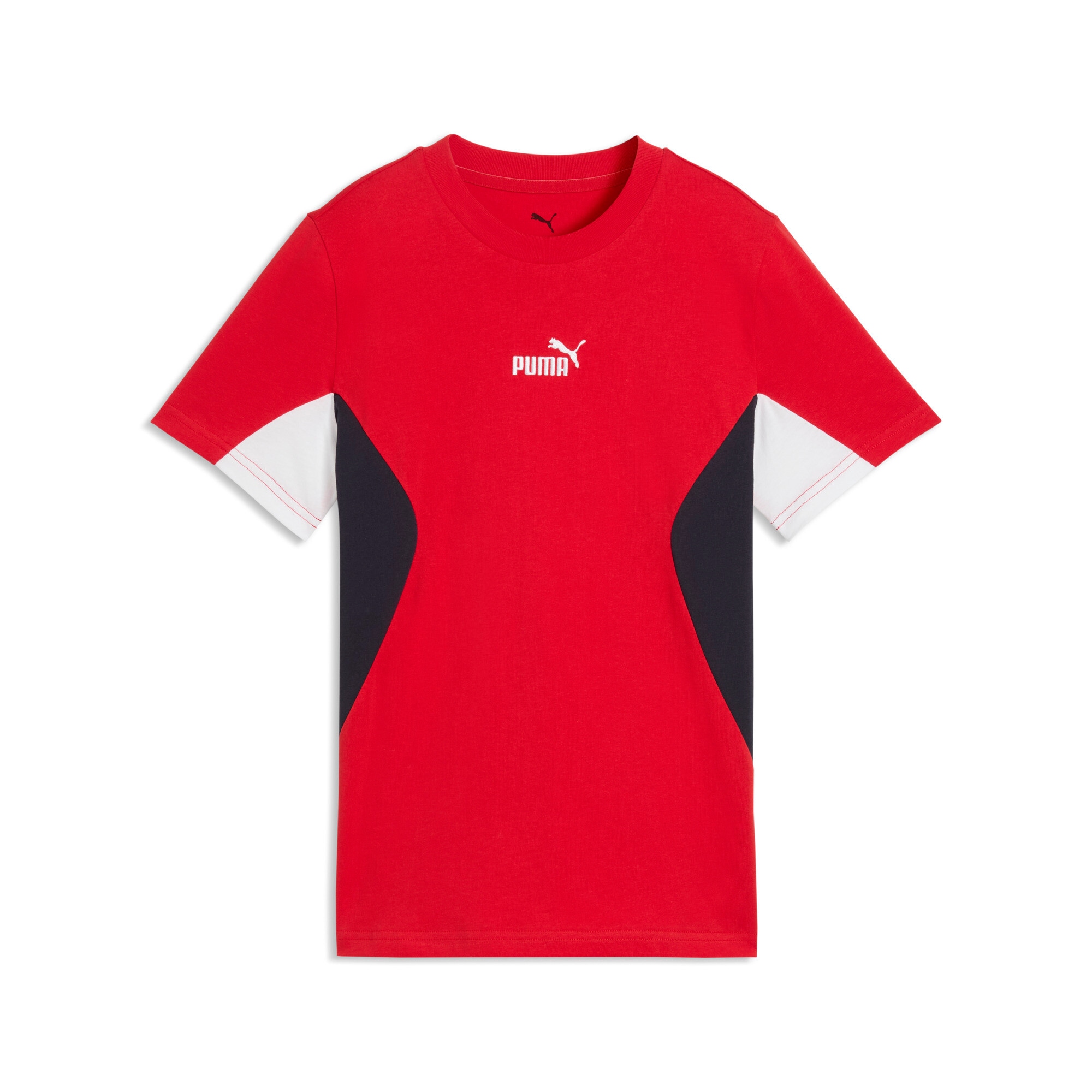 PUMA T-Shirt »ESS BLOCK TEE B« Kurzarm, Rundhalsausschnitt, ohne Kapuze