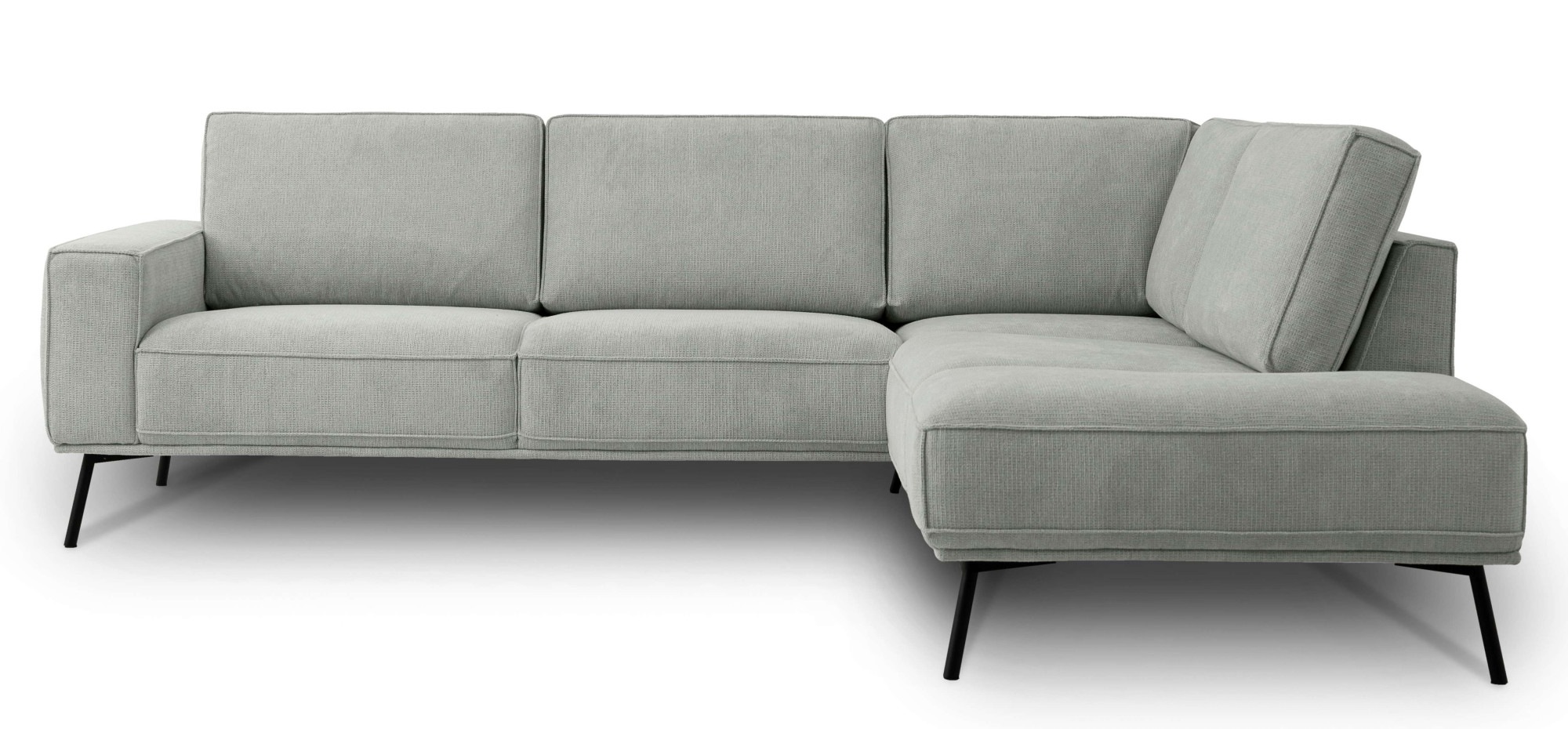OTTO home Ecksofa »Vosby« 260 cm, Chenille,  mit dekorativer Kedernaht, Wellenunterfederung