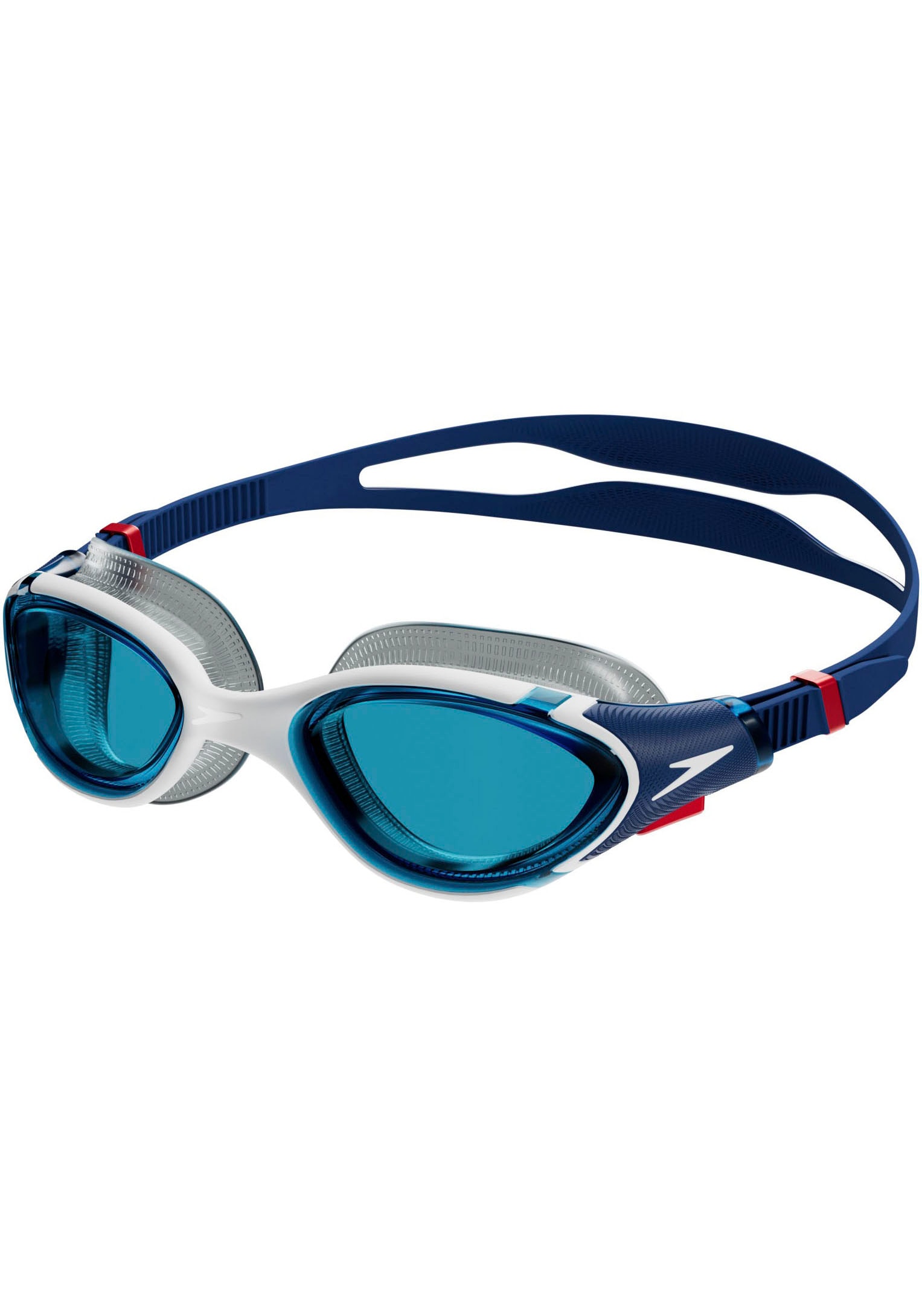Speedo, Schwimmbrille »H Schwimmbrille« für Erwachsene, mit Markenlogo, formstabiles Material, blue/white, Schwimmbrille