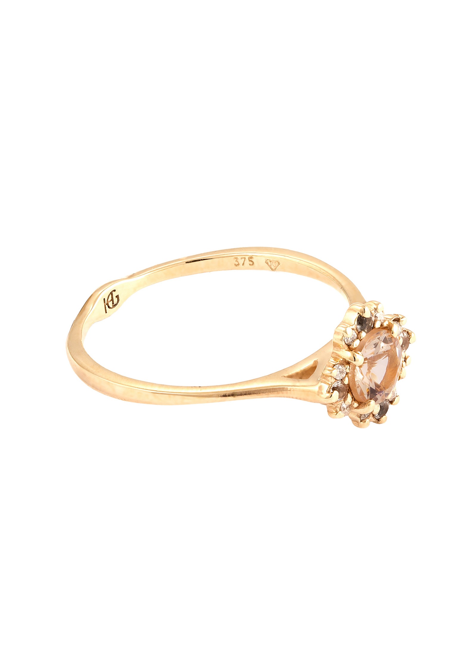 HAZE & GLORY Verlobungsring »Ring Diamant Morganit Verlobungsring 375 Gelbgold«