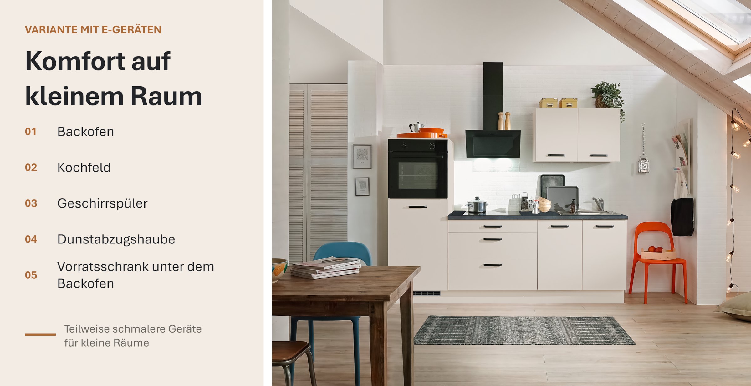 wiho Küchen Küchenzeile »Compact: Kleines Format, große Ausstattung, optional mit E-Geräten« Variante ohne Kühlschrank, Breite 240 cm