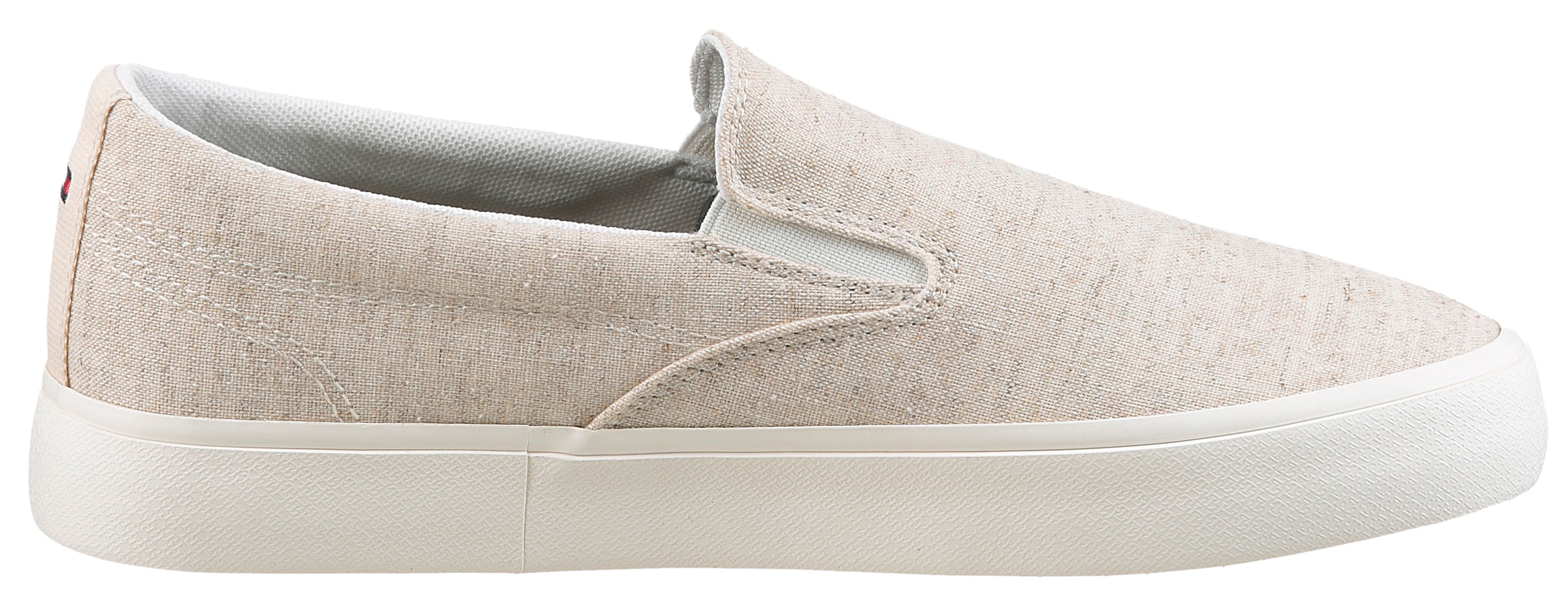 Tommy Hilfiger Slip-On Sneaker »TH HI VULC LOW SLIP ON CH«, Freizeitschuh, Schlupfschuh, Halbschuh mit seitlichen Gummizügen