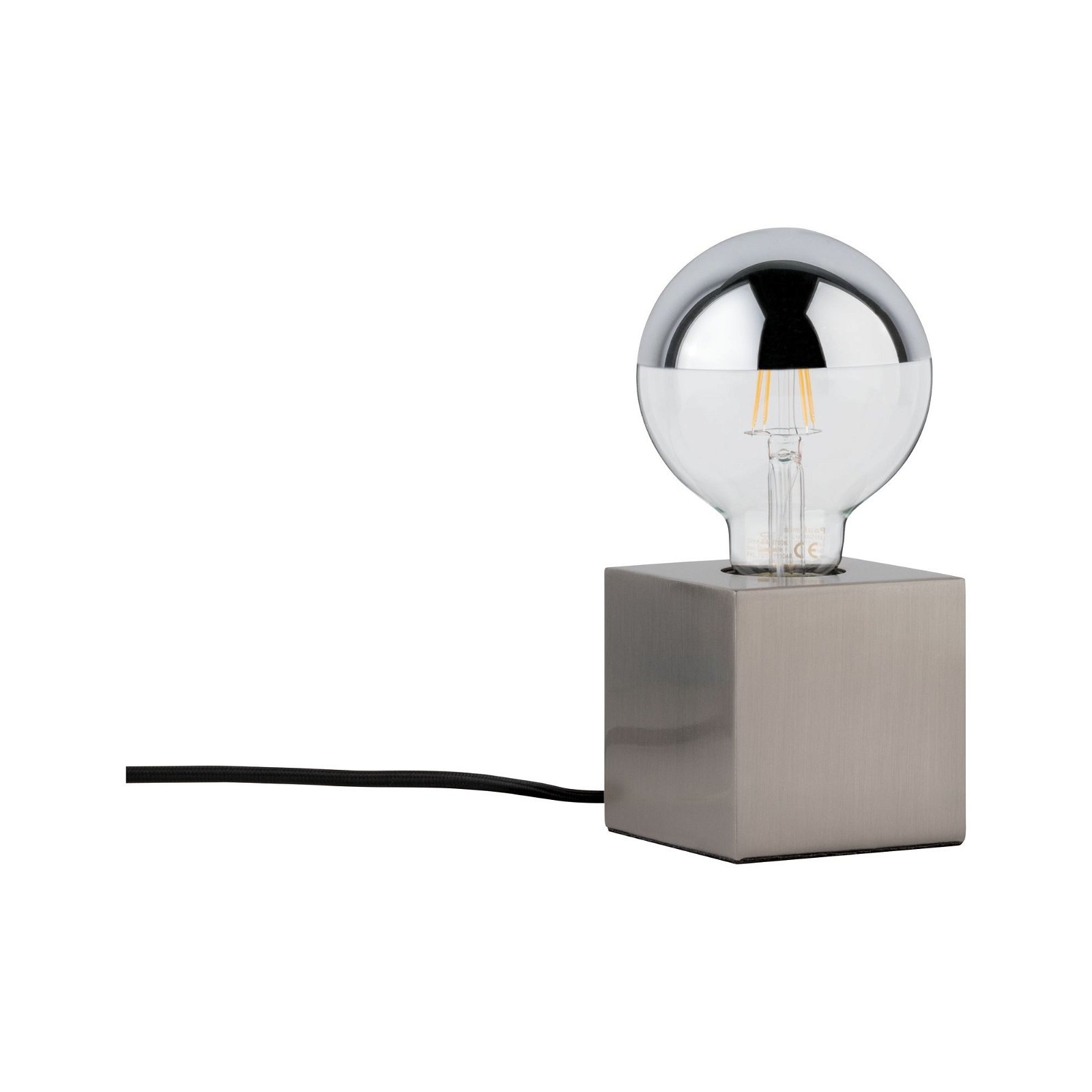 Paulmann Kura 79730 Tischlampe LED E27 20W Edelstahl (gebürstet)