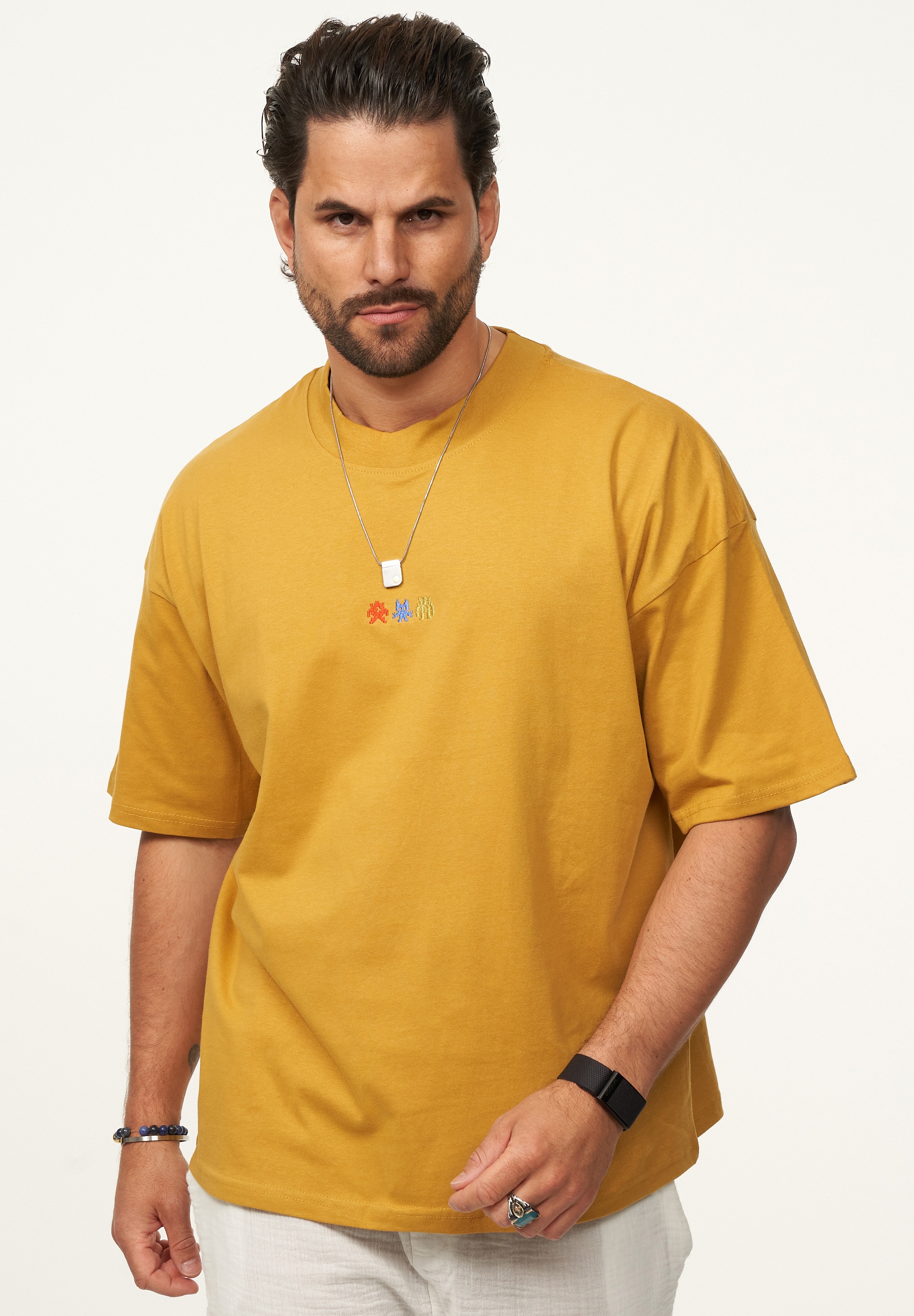 SOULSTAR T-Shirt »Kurzarm Oversize aus 100% Baumwolle mit Rundhalsausschnitt Crew Neck für Herren«