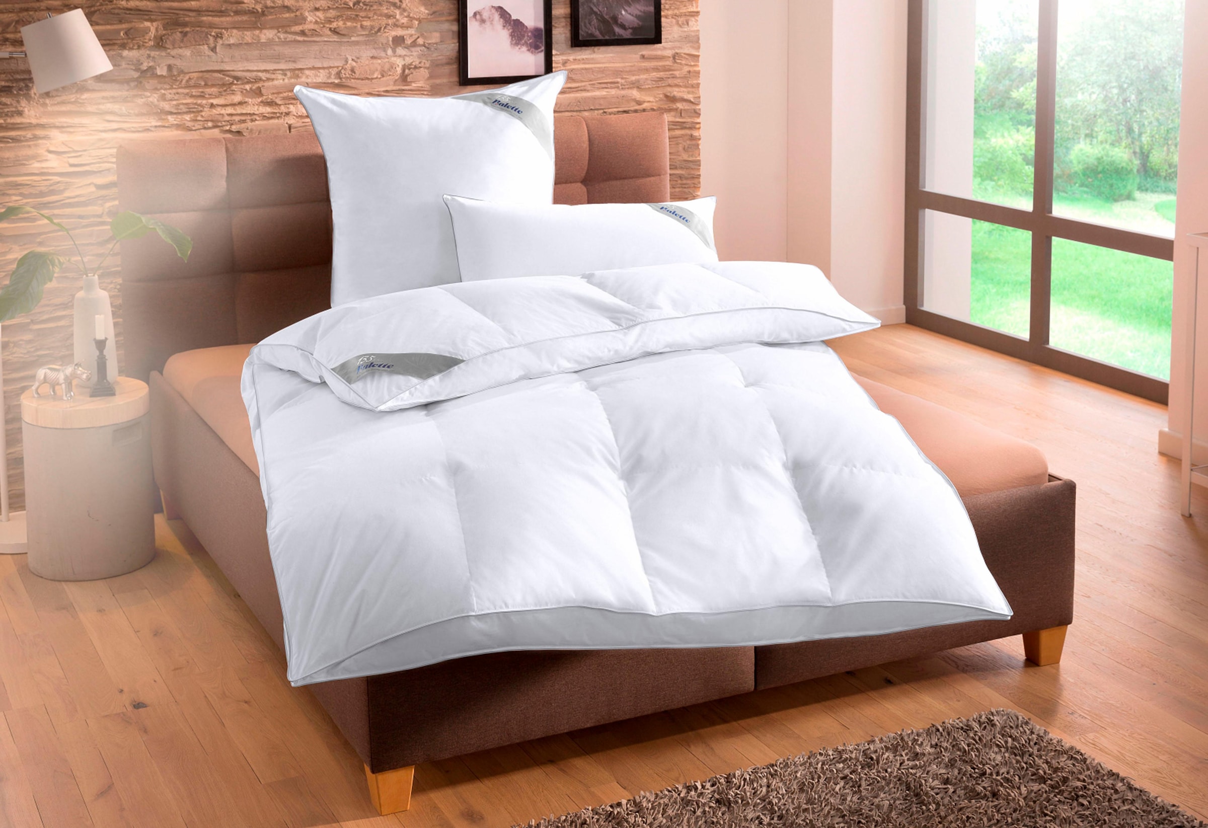 Balette Federbettdecke "Lena, Bettdecken für Sommer & Winter, Ganzjahresdecke" extrawarm Füllung 50% Daunen & 50% Federn 1 Stk. tlg. Bettdecke 135x200 cm, 155x220 cm & weitere Größen, Made in Germany