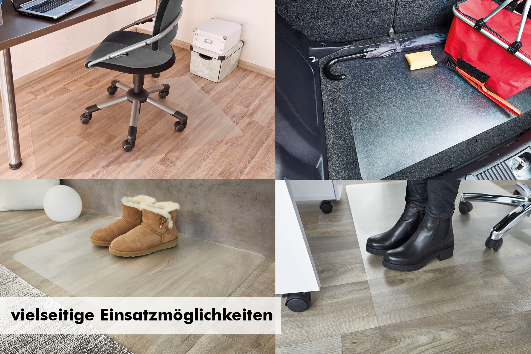 Andiamo Bodenschutzmatte »Premium Bürostuhlmatte«, (1 St.), Bodenschutzplatte, robust & strapazierfähig für den täglichen Gebrauch