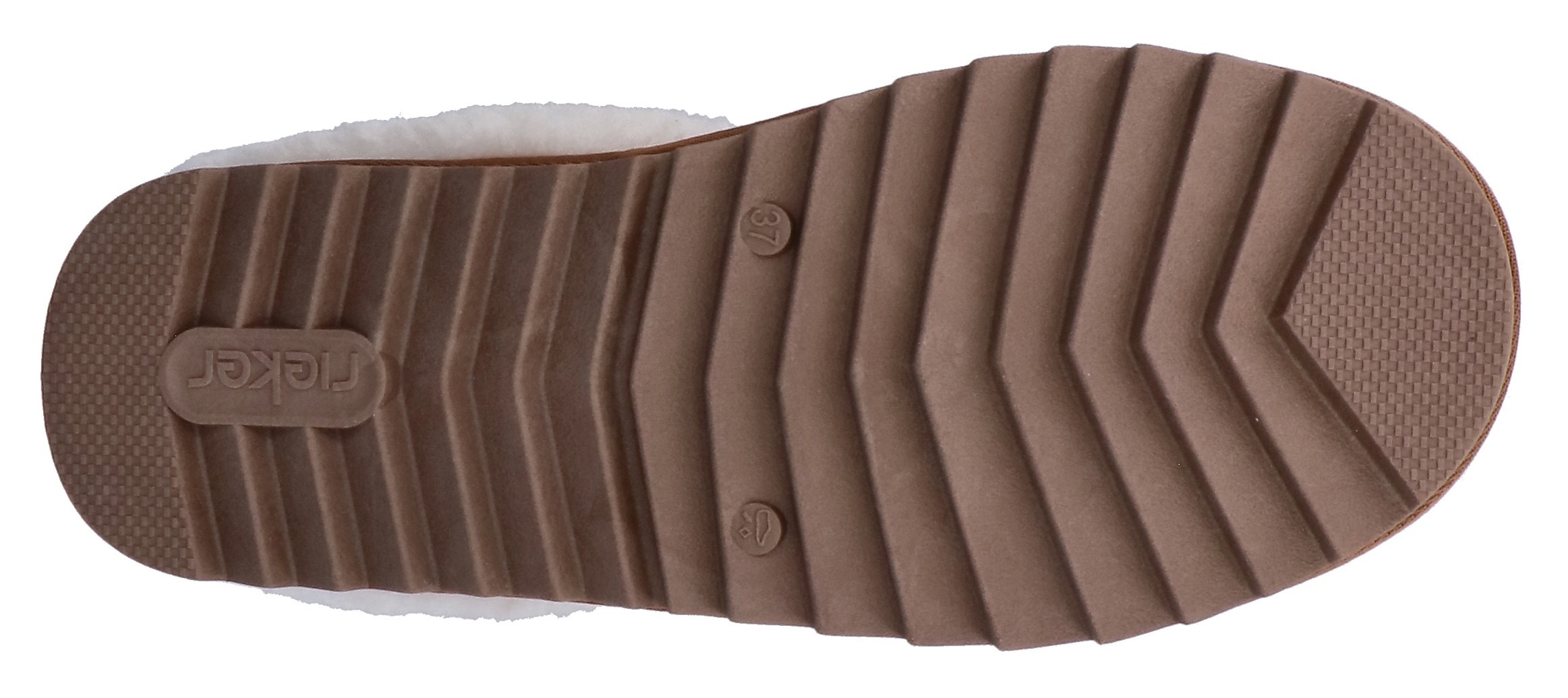 Rieker Plüsch Hausschuhe  Pantoffel, Wohlfühlschuh, Homeslipper mit trendiger Plateausohle