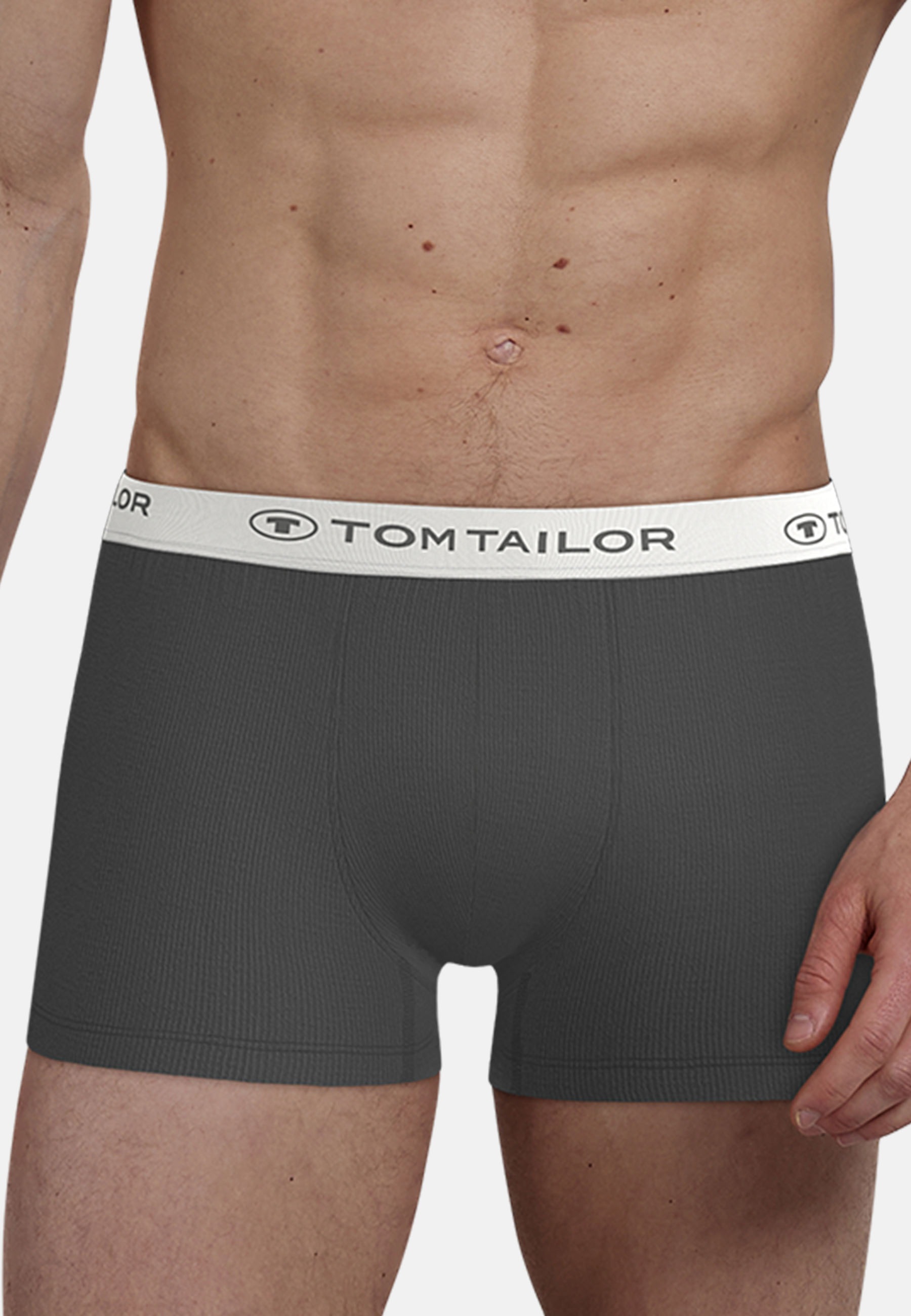 TOM TAILOR Boxershorts »Buffer« 3er Pack,  weich, bequem, basic, eng, Logobund, Baumwollmix