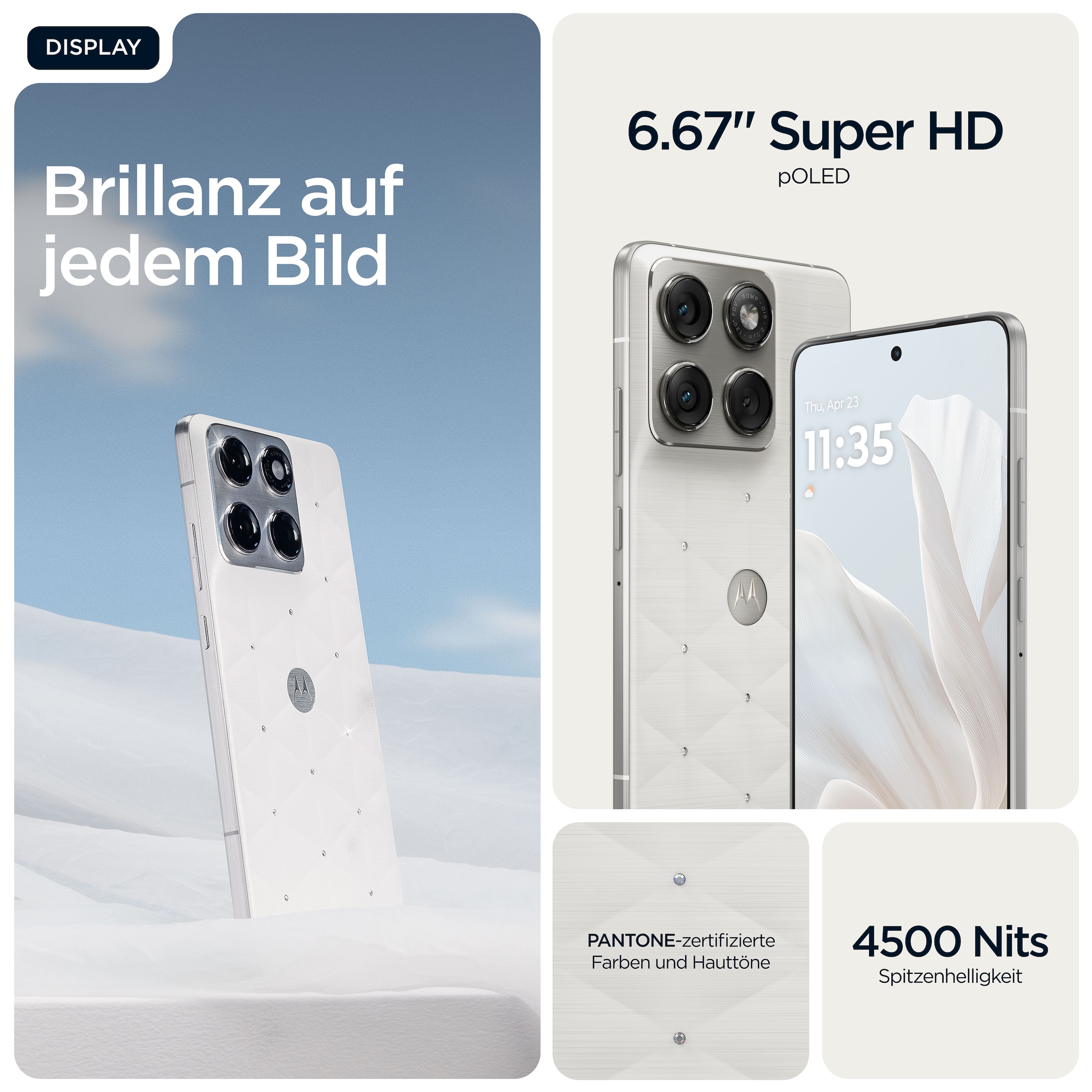 Motorola Smartphone »edge 70 512GB« PANTONE® Cloud Dancer