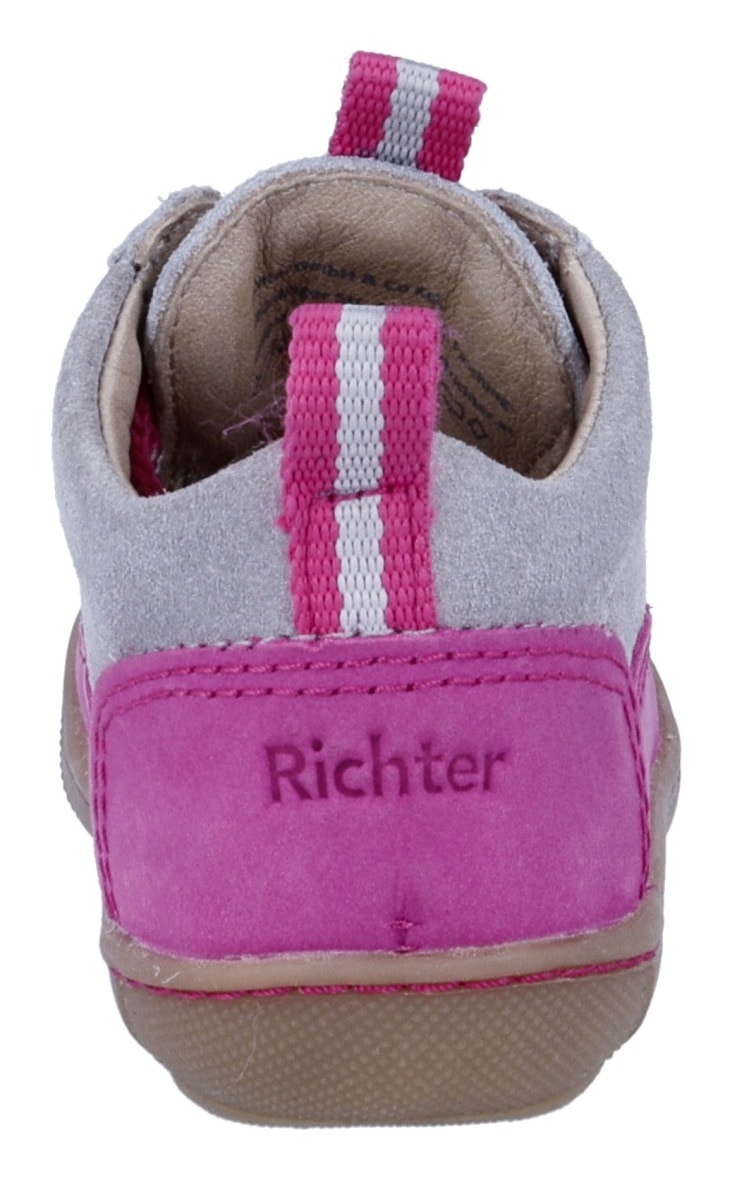 Richter Lauflernschuh »Maxi WMS: Mittel«, Schnürschuh mit farbigem Einsatz, Größenschablone zum Download