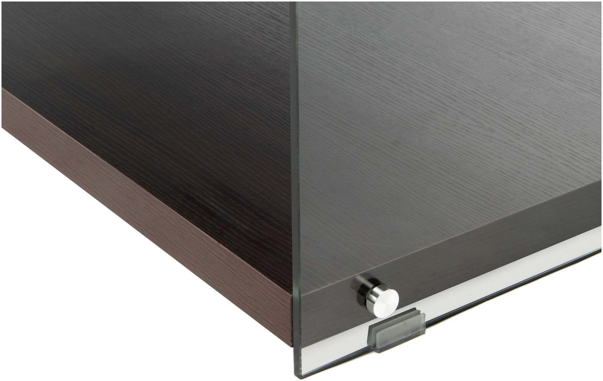 Kayoom TV-Schrank »TV-Tisch Elementary, eckige Form, viel Ablagefläche« 1 Stk. tlg. TV-Tisch, gehärtetes Glas, pflegeleicht