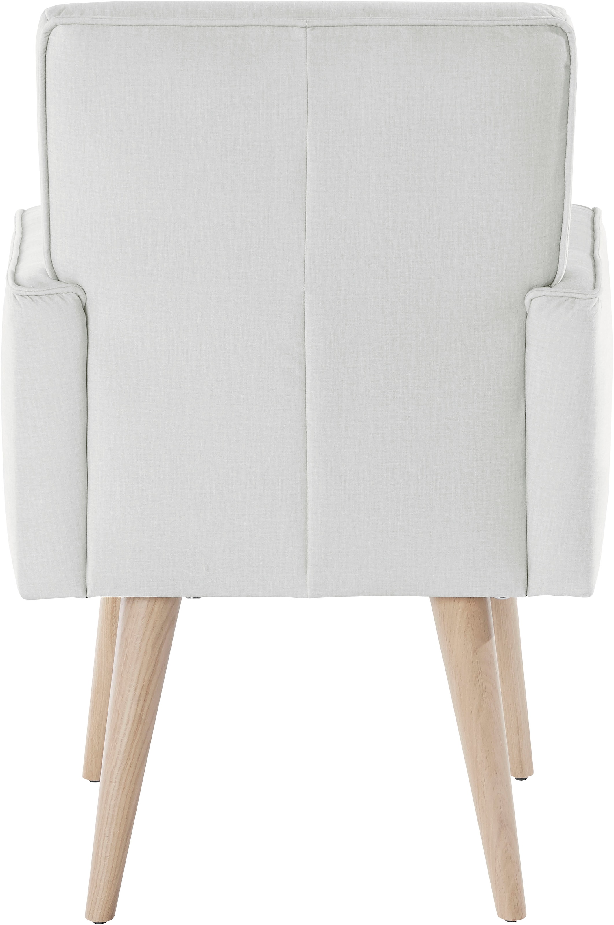exxpo - sofa fashion Sessel »Lungo, Loungesessel mit moderner Kedernaht, bequem und elegant«, Breite 64 cm, hoher Holzfuß