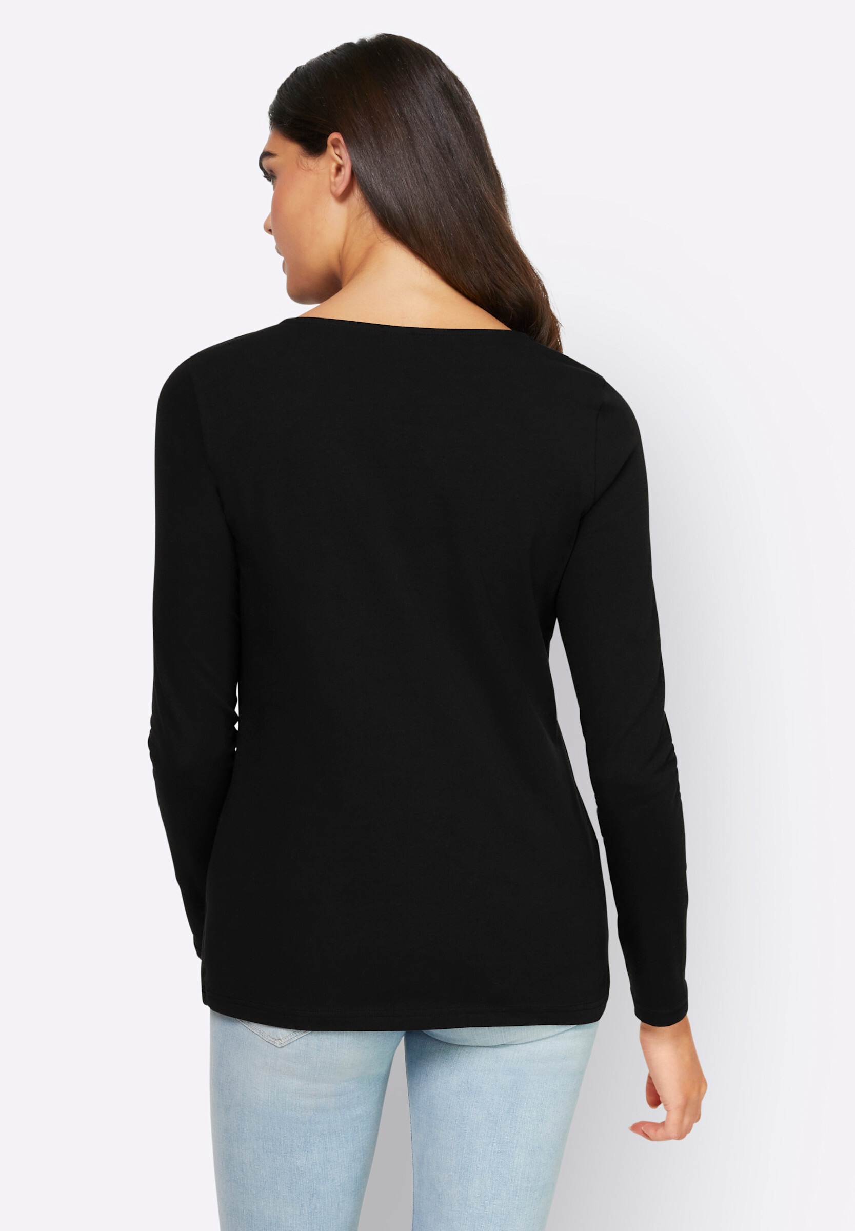 heine T-Shirt »Shirt Langarmshirt mit Schnürung«