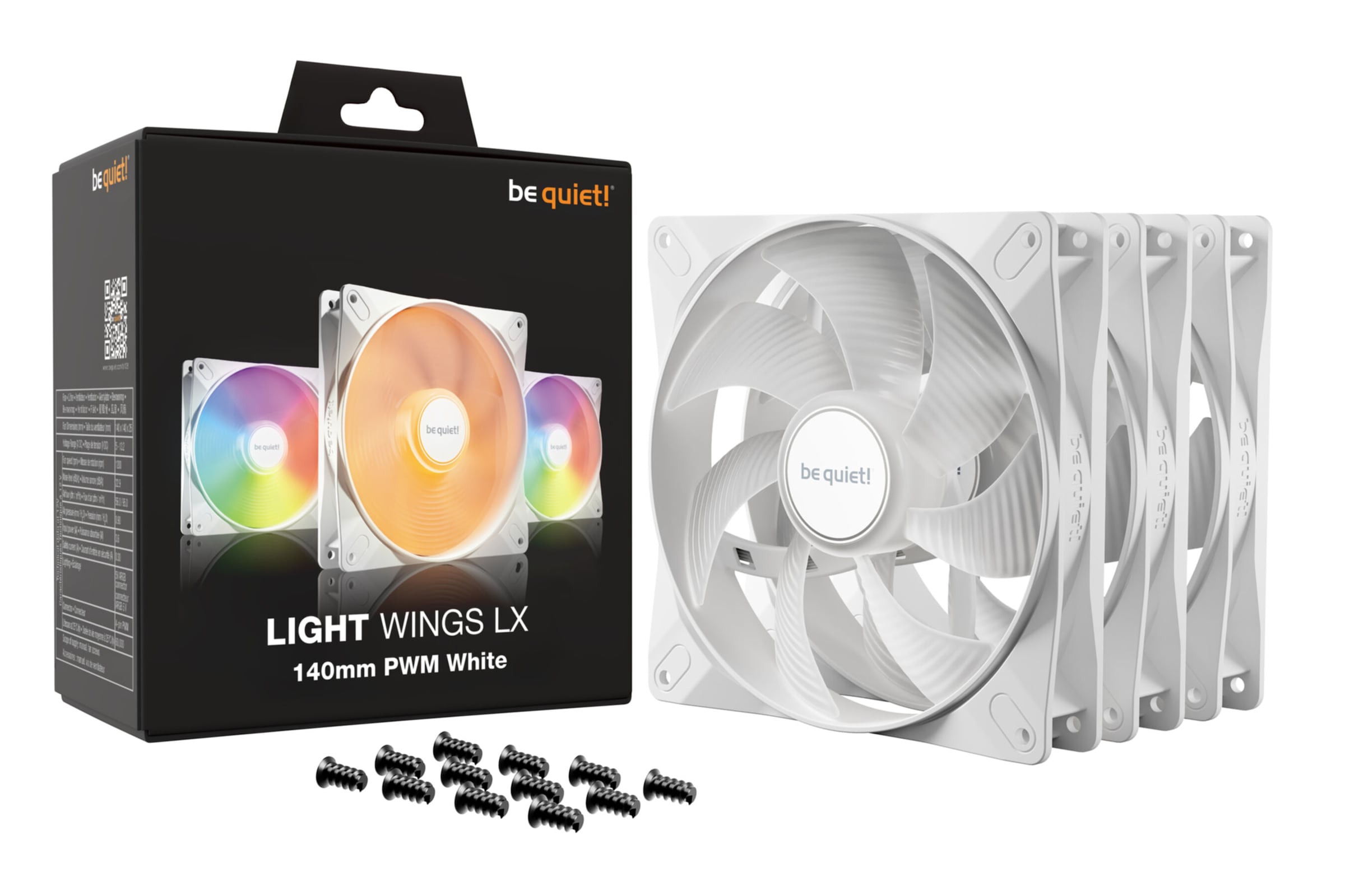 be quiet! Gehäuselüfter »LIGHT WINGS LX 140mm PWM 3-Pack White«